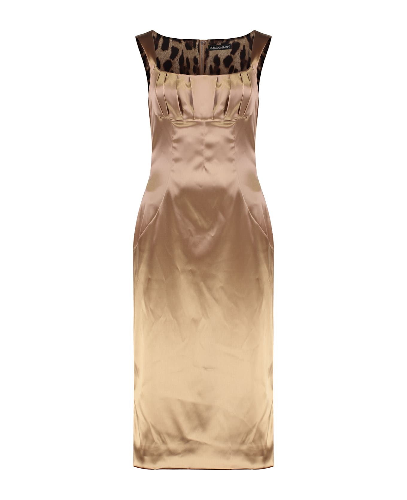 Dolce 
Gabbana "stretch Satin Long Dress" - Bronze