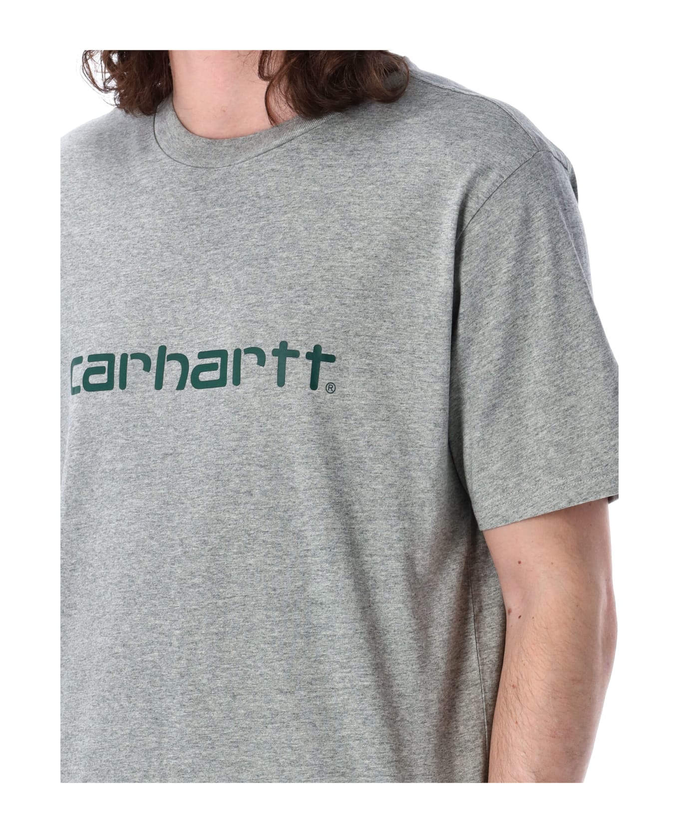 Carhartt Logo T-shirt - GREY HEATHER