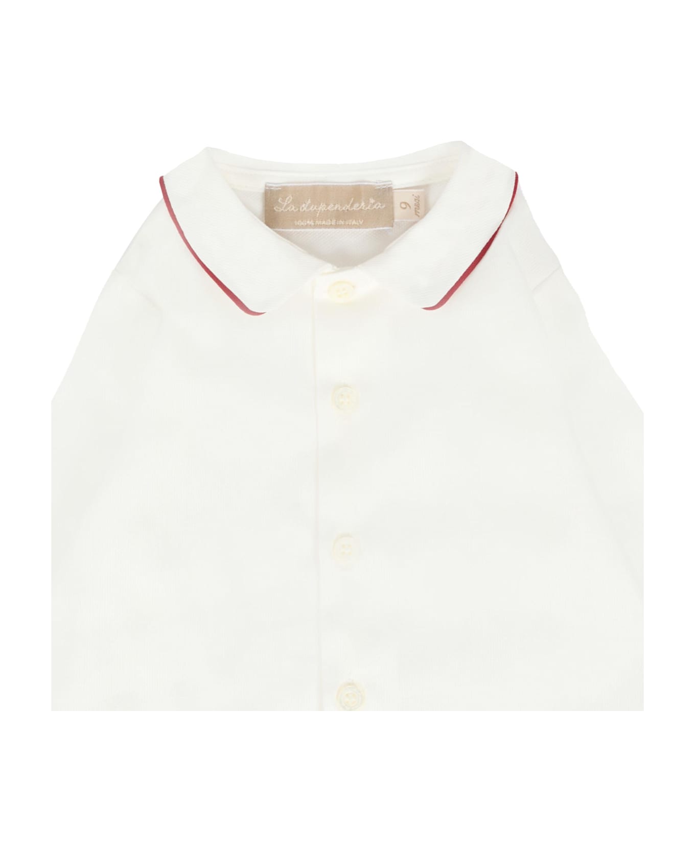 La stupenderia White Shirt For Baby Boy - White
