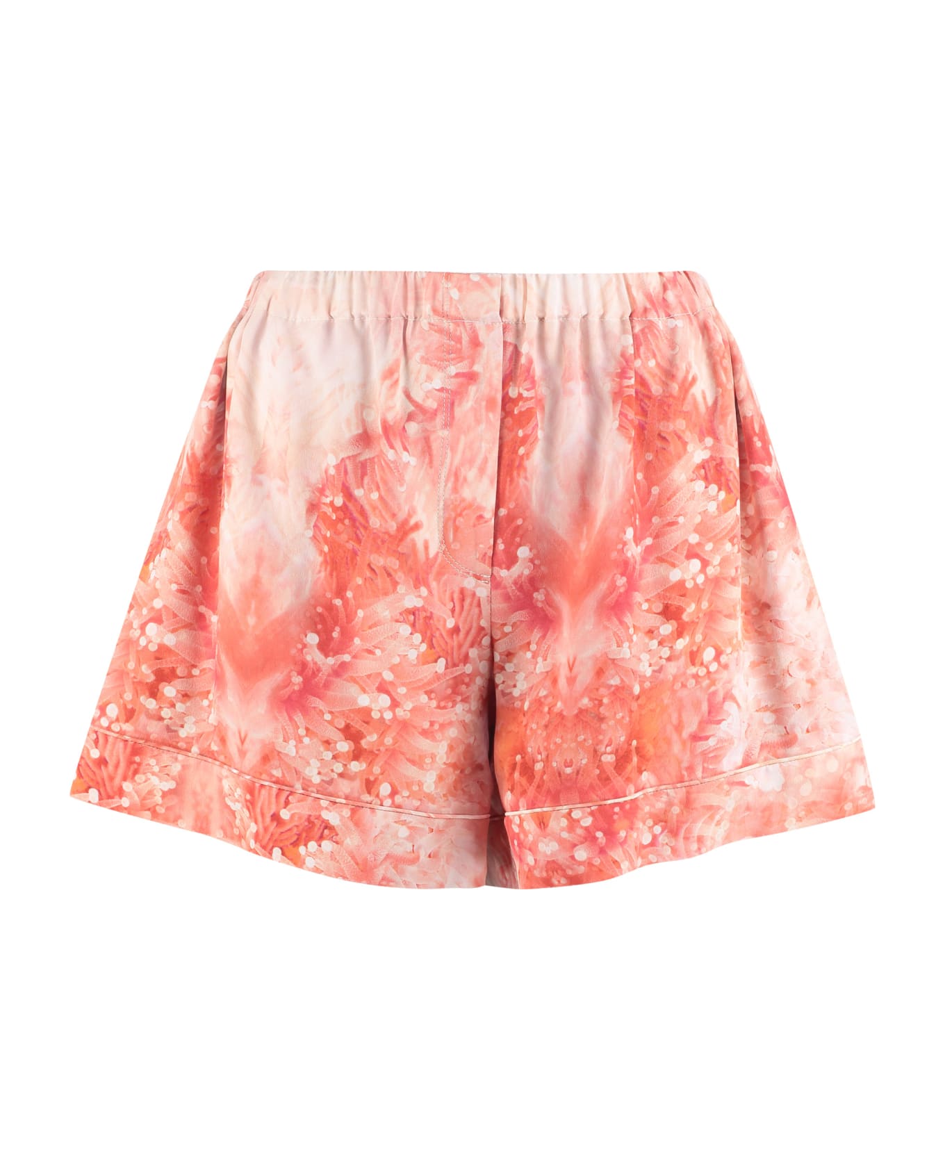 Alexander McQueen Printed Silk Pajama Shorts - Coral