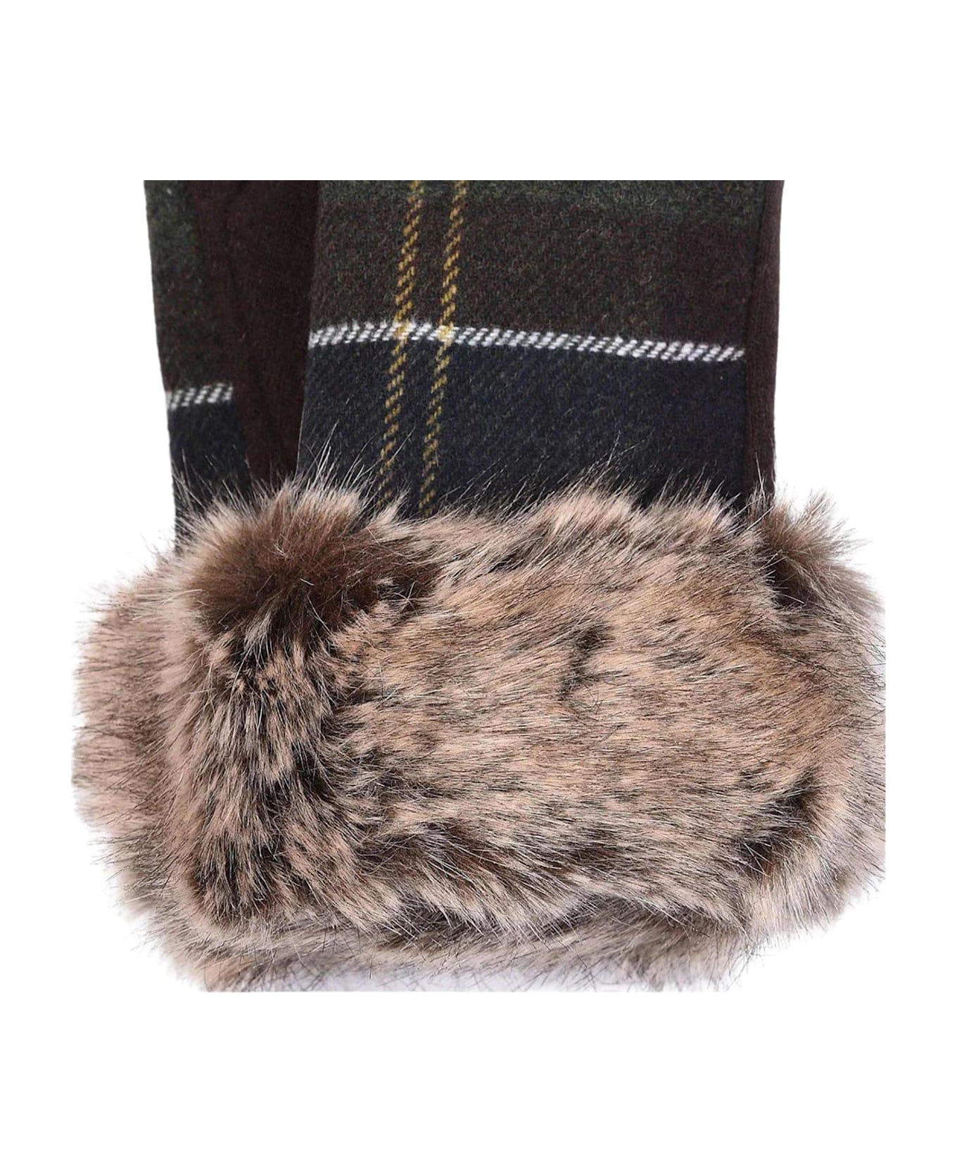 Barbour Ridley Tartan Gloves - Grey