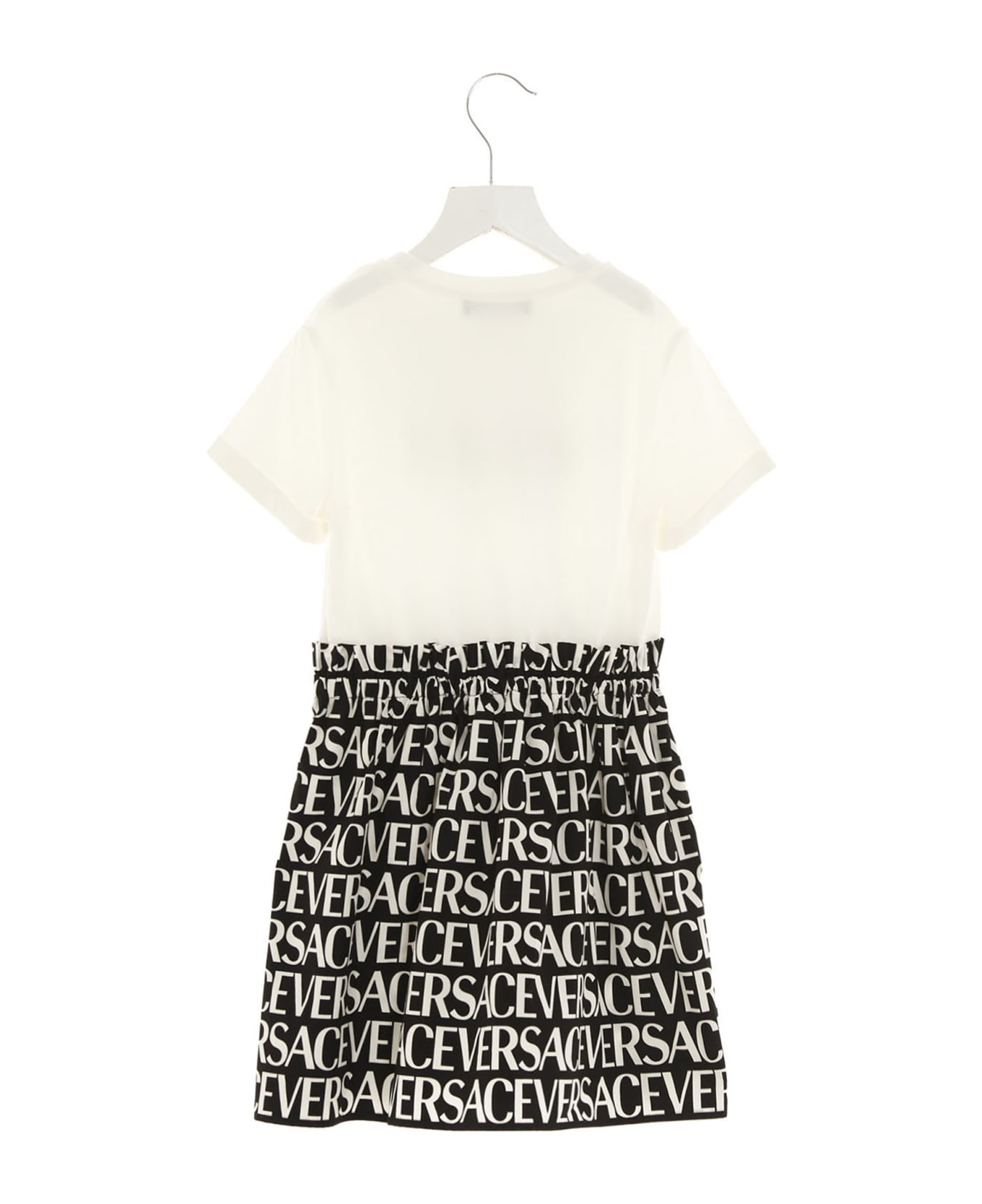 Versace 'logo Monogram' Dress - White/Black