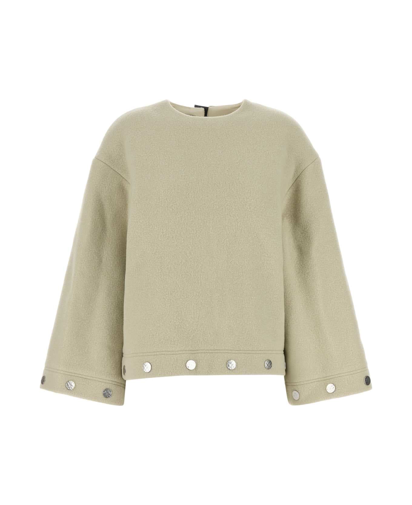 Nanushka Sand Wool Blend Oversize Anwen Blouse - OAT
