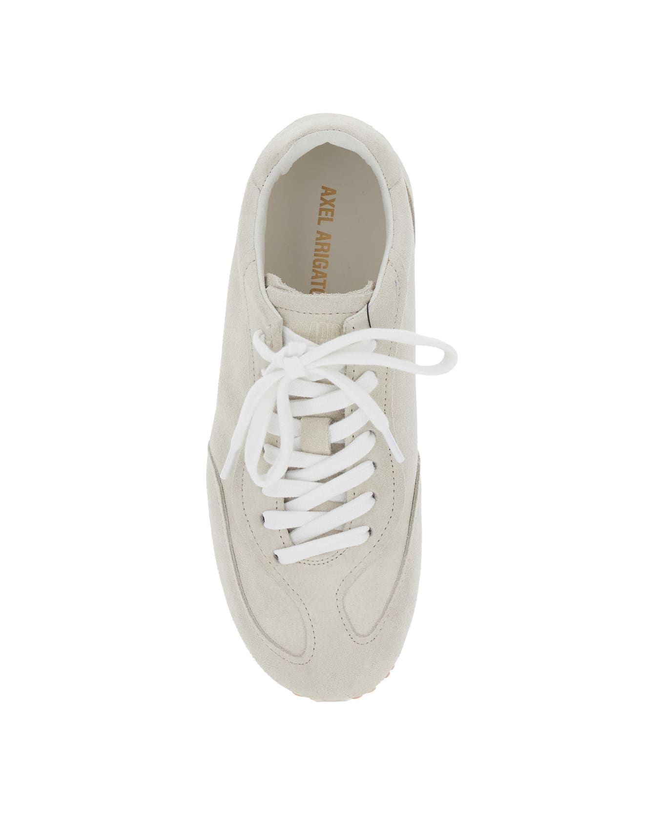Axel Arigato 'daze Runner' Beige Sneaker With Logo On The Tongue And Grooved Sole In Suede Woman - Beige