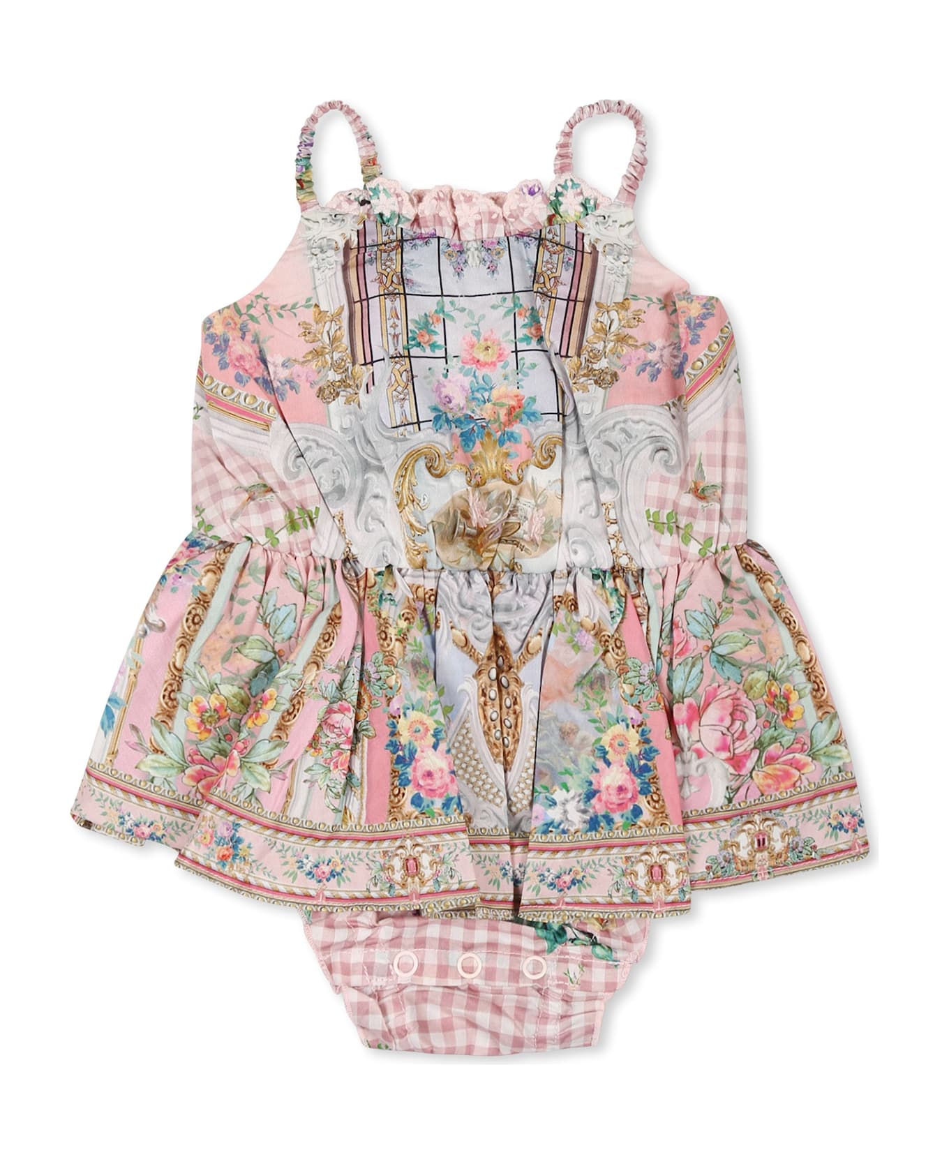 Camilla Pink Dress For Baby Girl With Floral Print - Pink