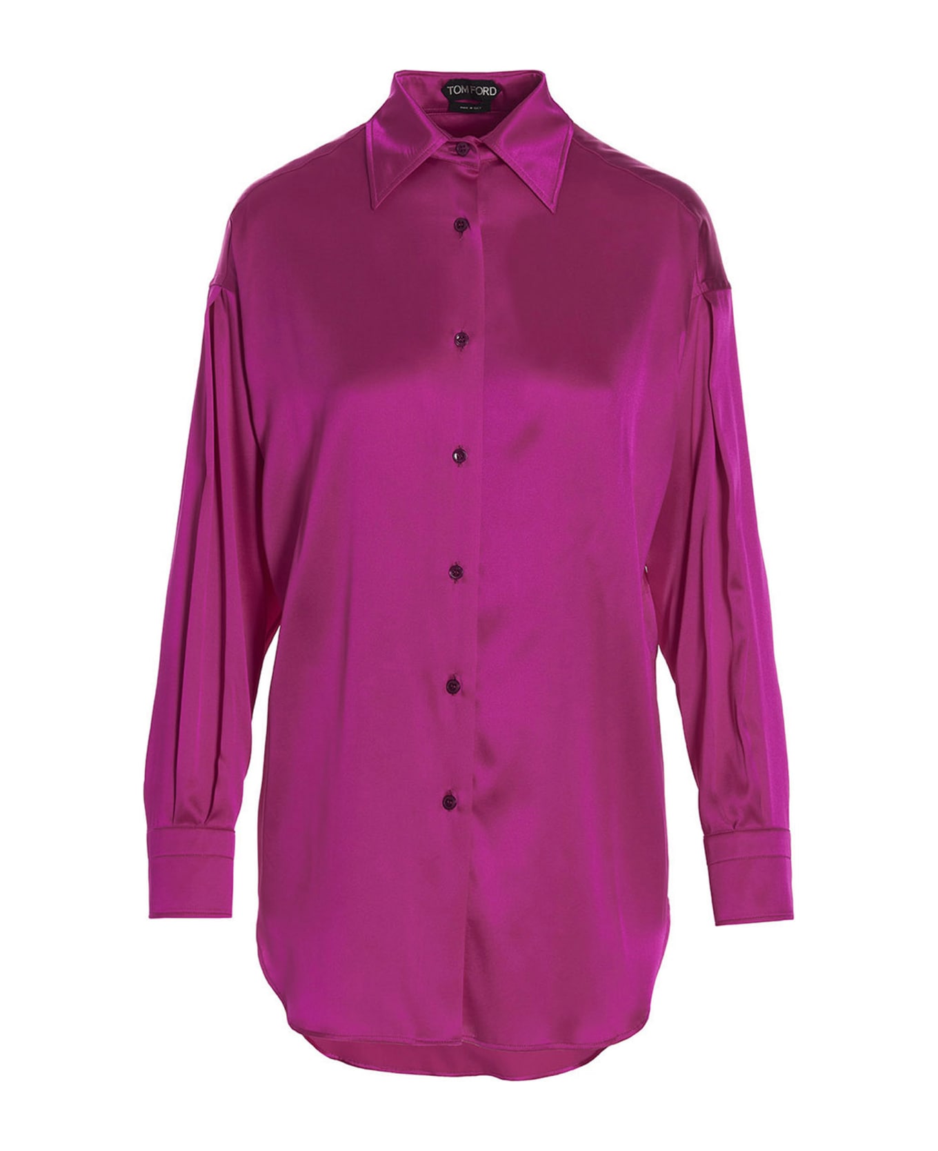 Tom Ford Silk Satin Shirt - HOT PINK