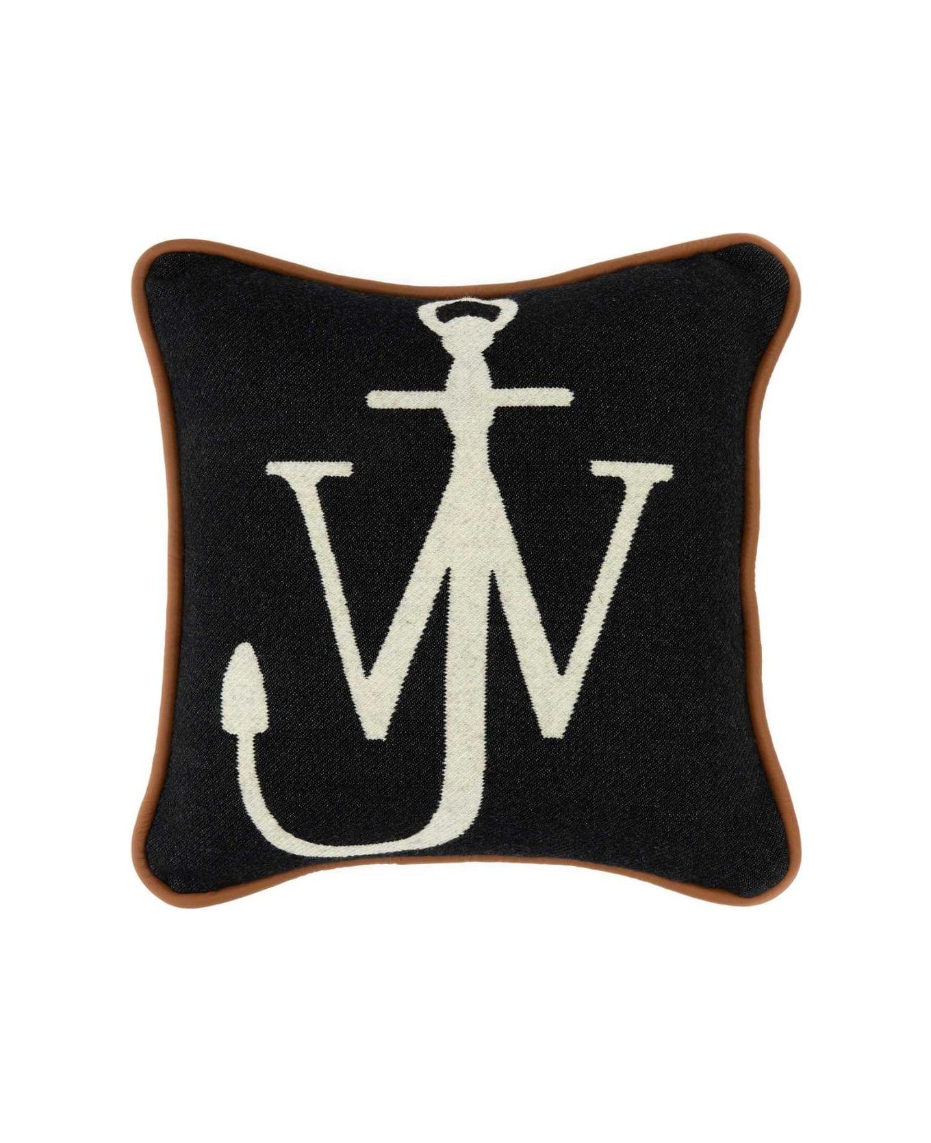 J.W. Anderson Two-toned Anchor-logo Cushion - Black