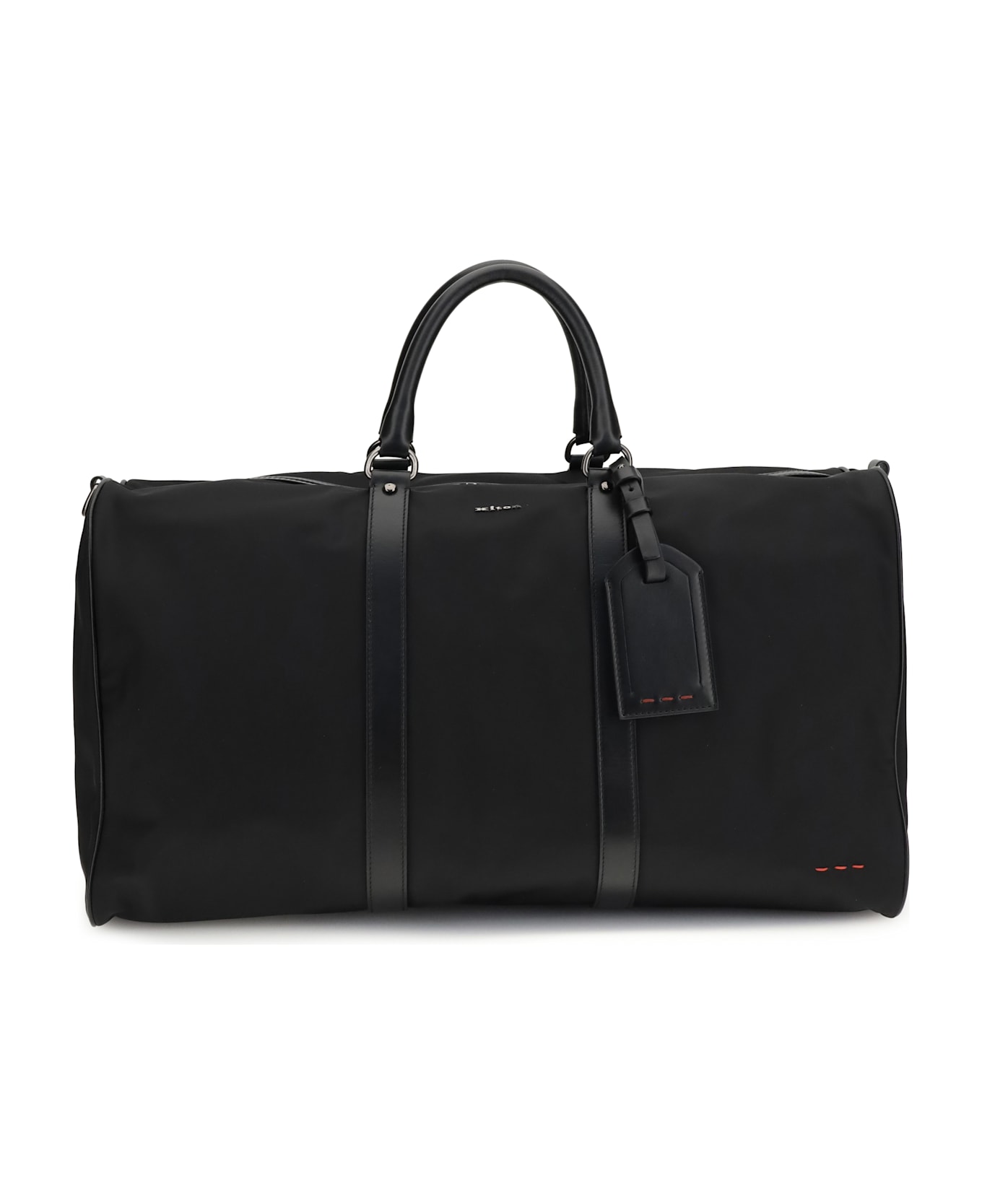 Kiton Gym Travel Bag With Leather Inserts