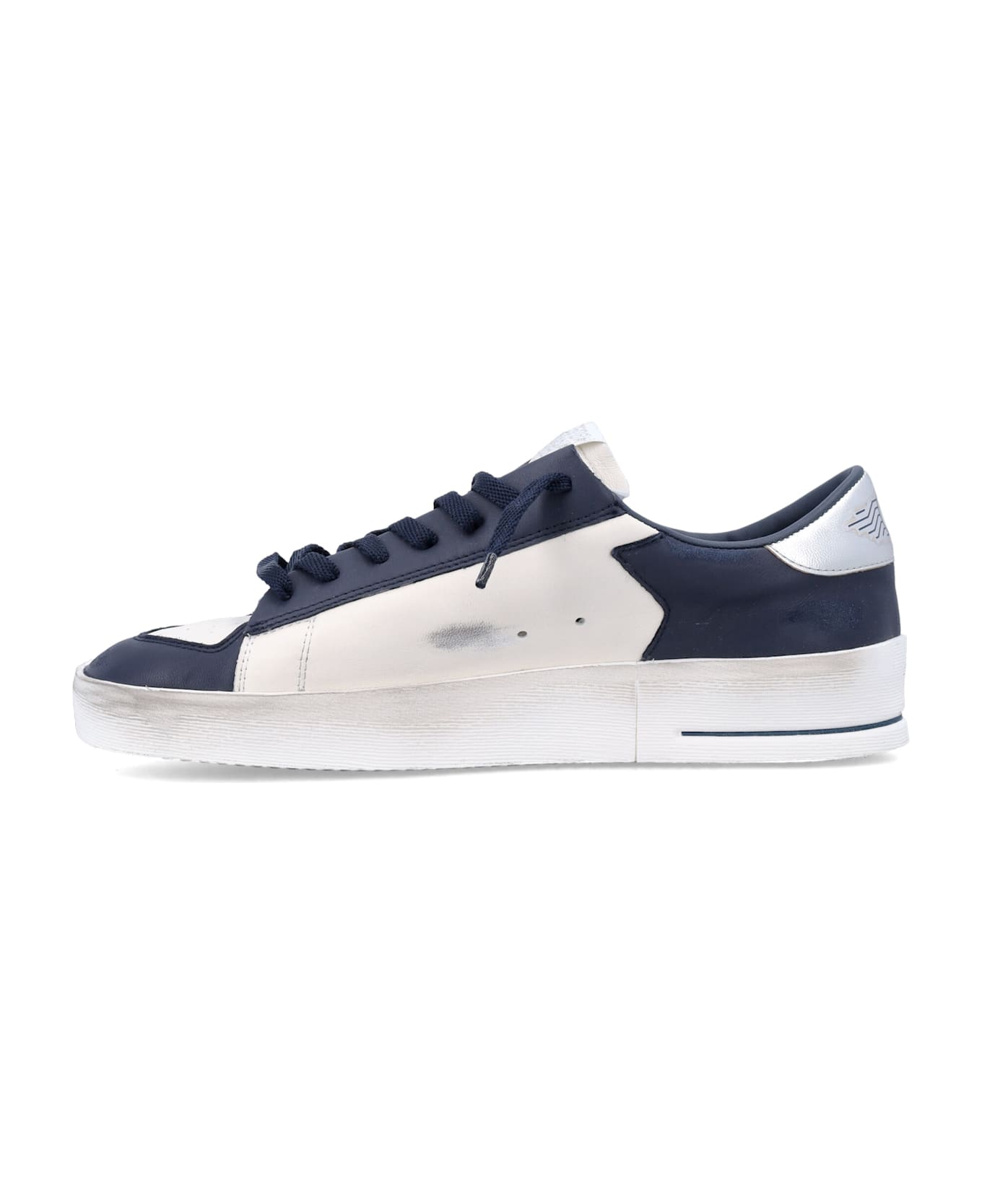 Golden Goose Stardan Sneakers - Optic White/navy/silver
