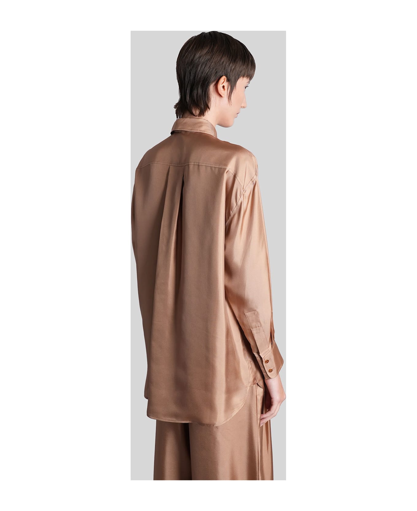 Zimmermann Shirt In Camel Silk - Camel