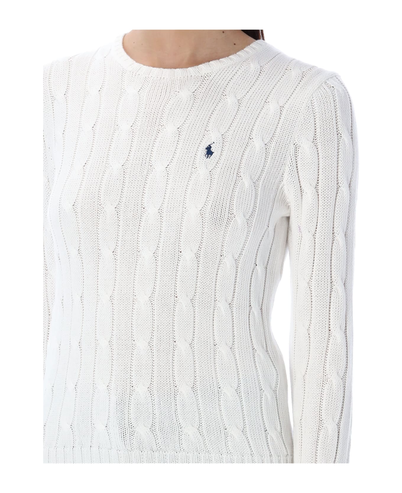 Polo Ralph Lauren Cable-knit Cotton Crewneck Sweater - WHITE