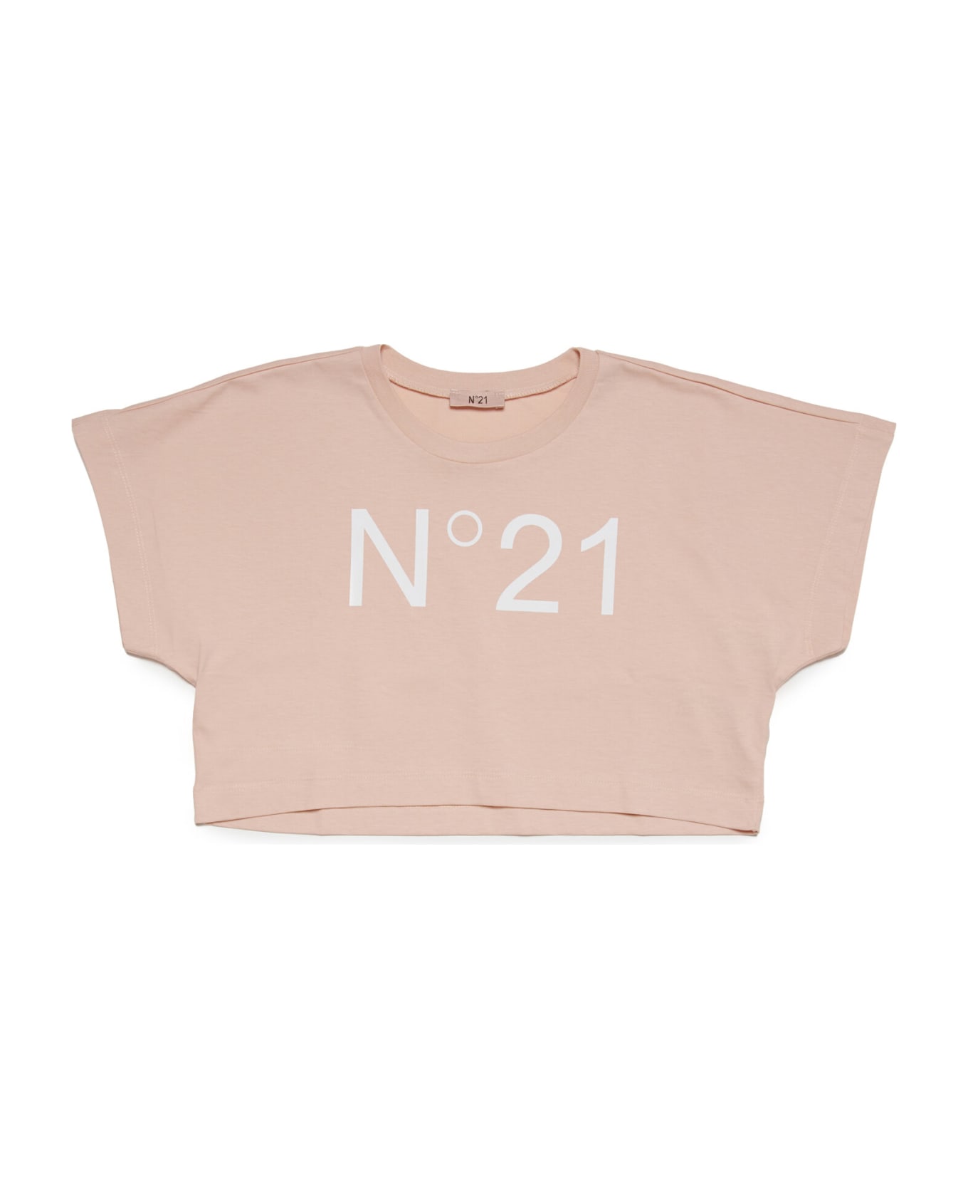 N.21 N21t170f T-shirt N21 Branded Cropped T-shirt - Cipria Tシャツ＆ポロシャツ