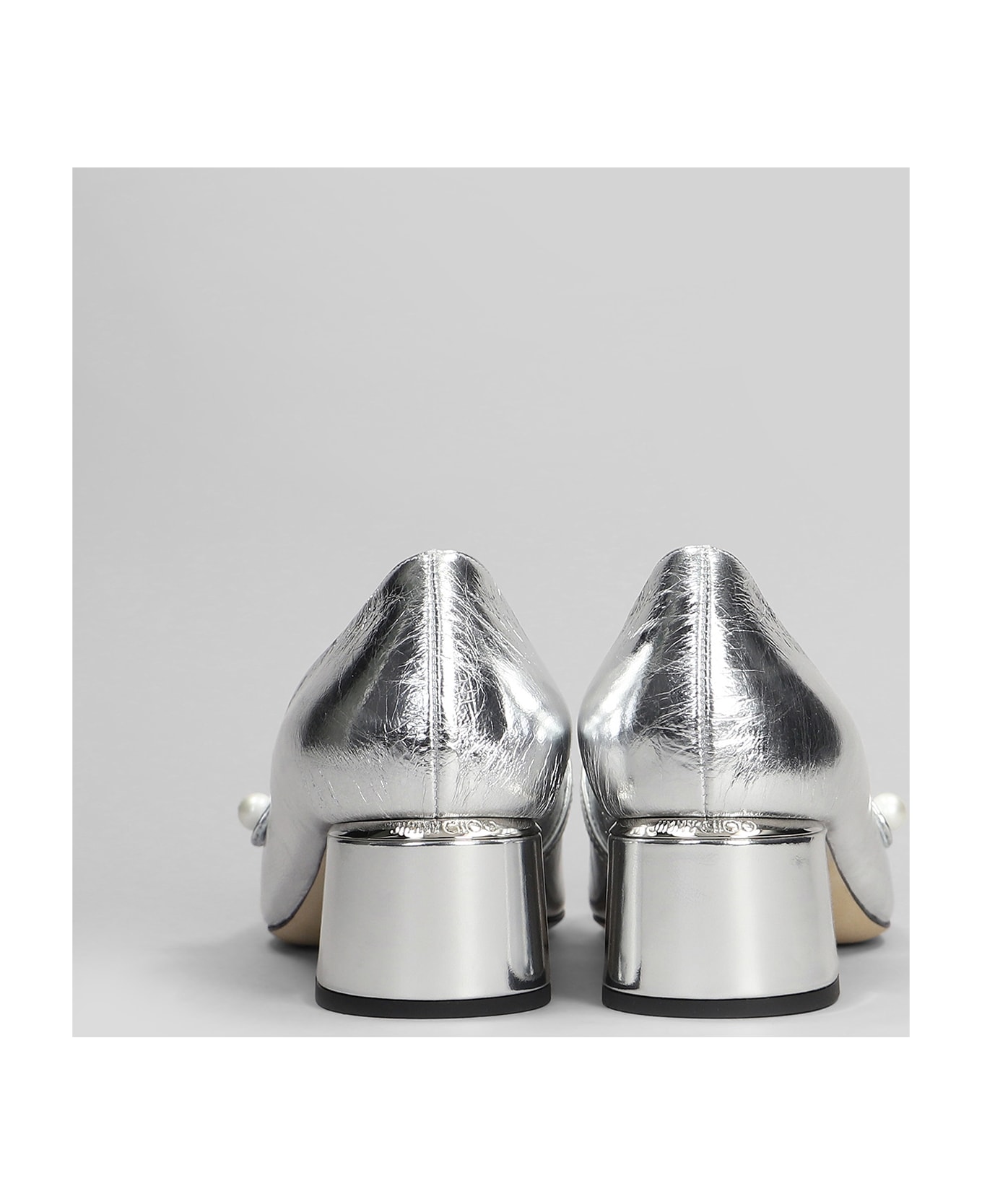 Jimmy Choo Elisa 45 Pumps In Silver Leather - silver