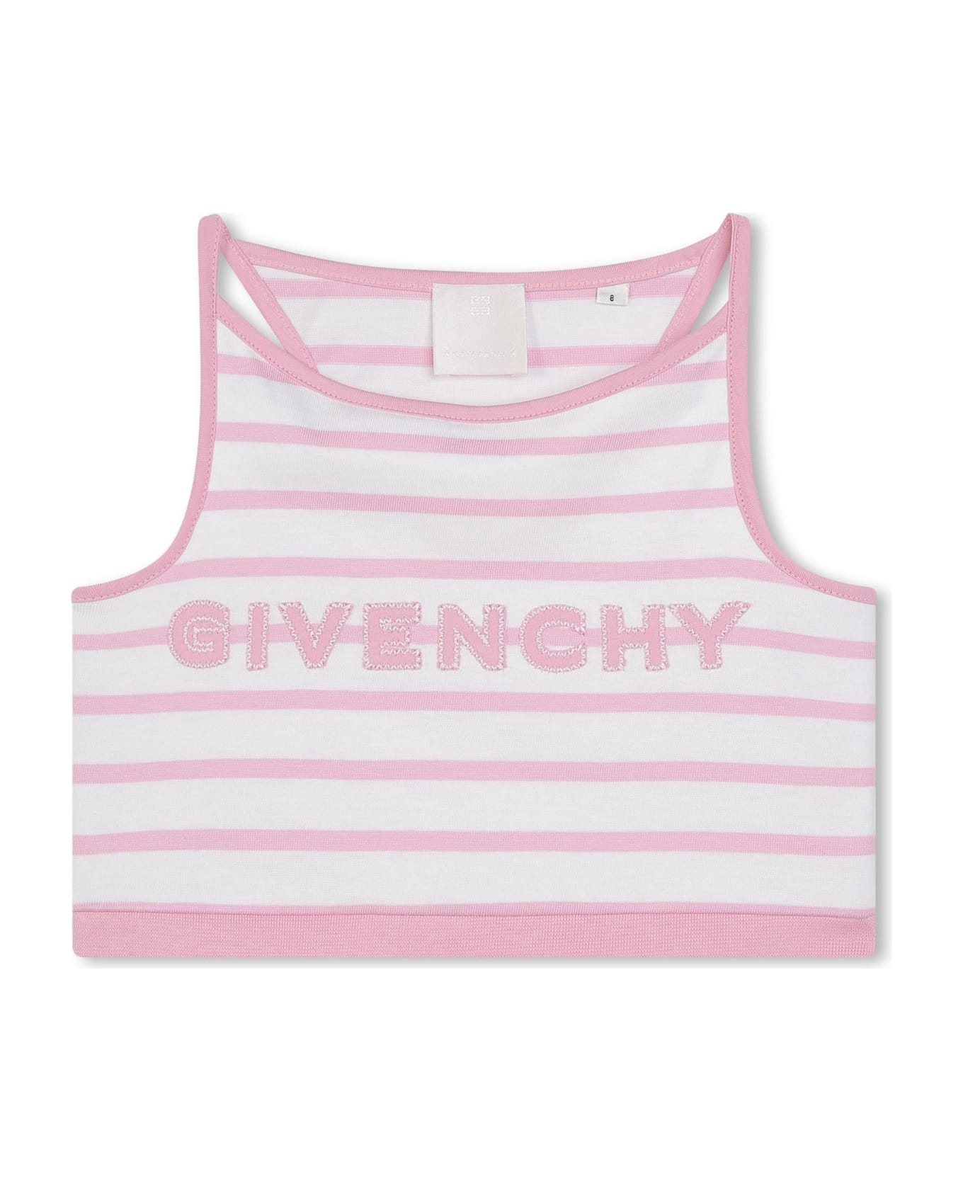 Givenchy Crop Top With Striped Embroidery - White