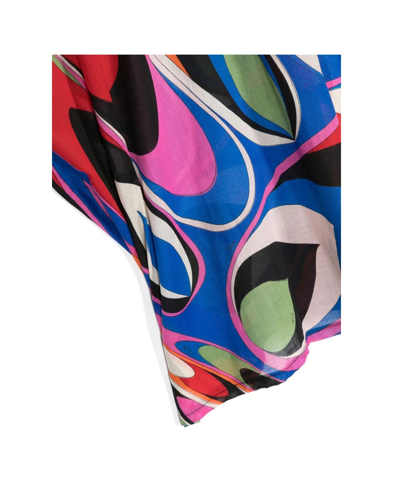 Pucci Multicoloured Wave Print Short Sleeved Dress - Multicolour ワンピース＆ドレス