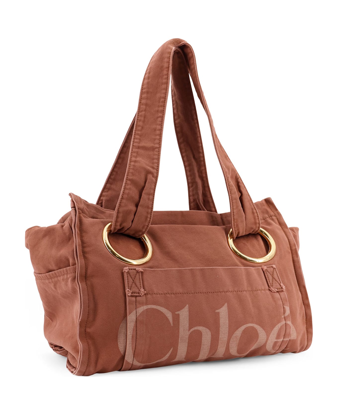 Chloé Plage Washed Cotton Shoulder Bag - Wild Pink