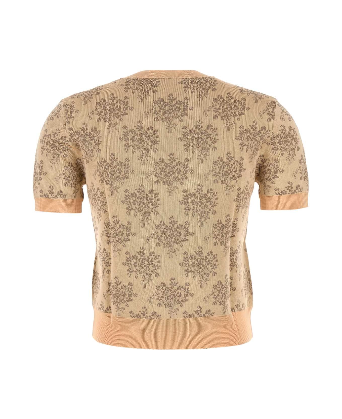 Fendi Embroidered Viscose Sweater - PEACH