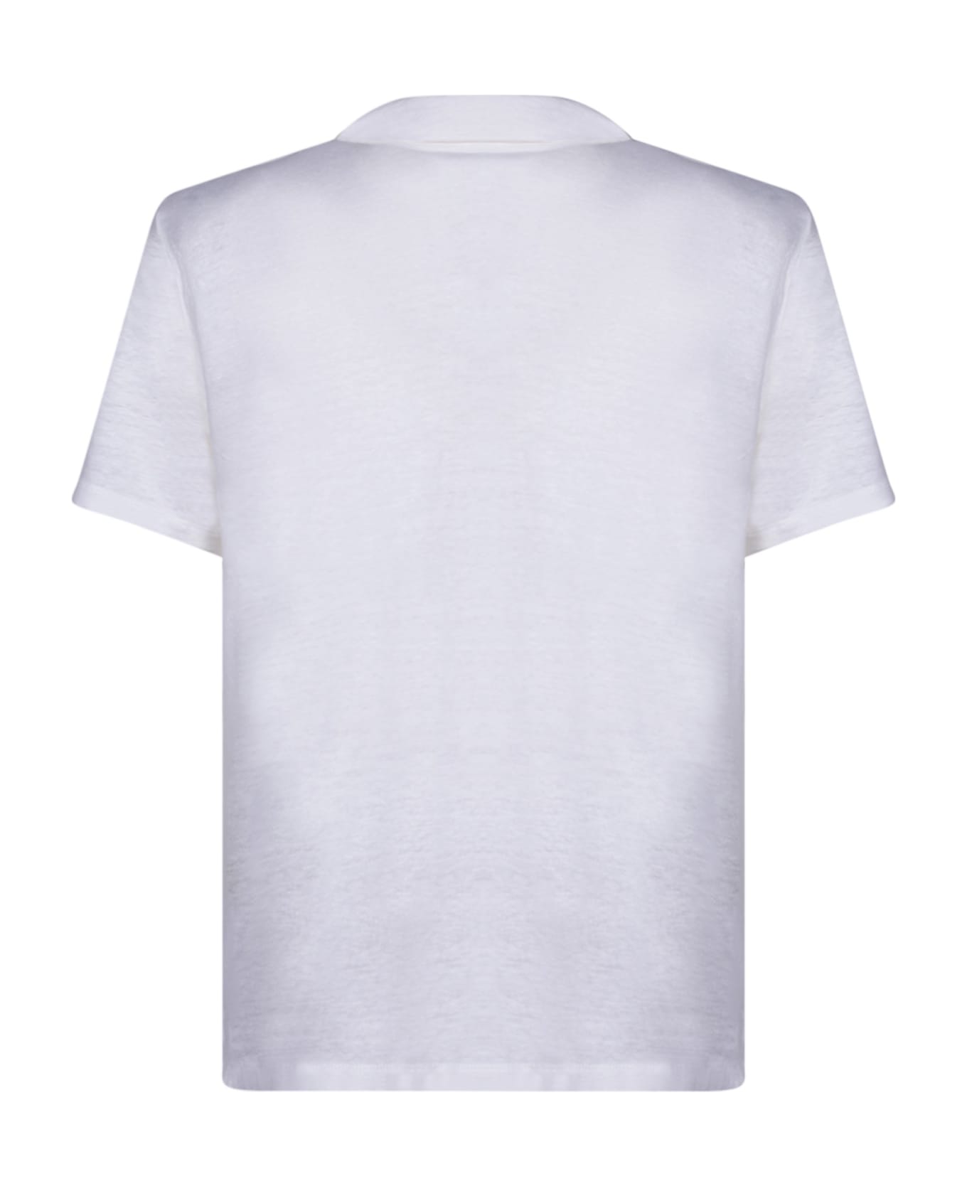 Officine Générale Short Sleeves White Polo Shirt - White