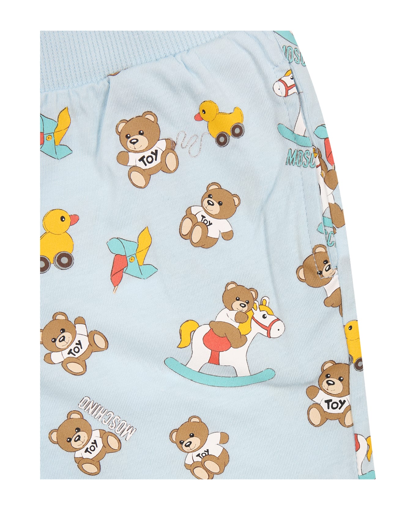Moschino Light Blue Set For Baby Boy With Teddy Bear And Pinwheel - Light Blue