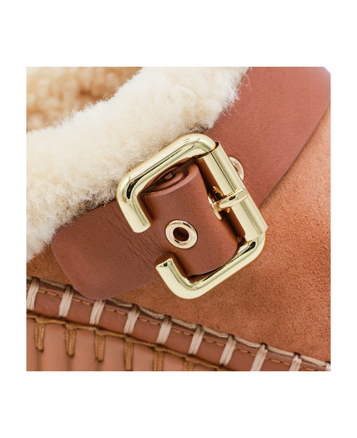 Chloé Brown Leather Sandals - POTTERY BROWN