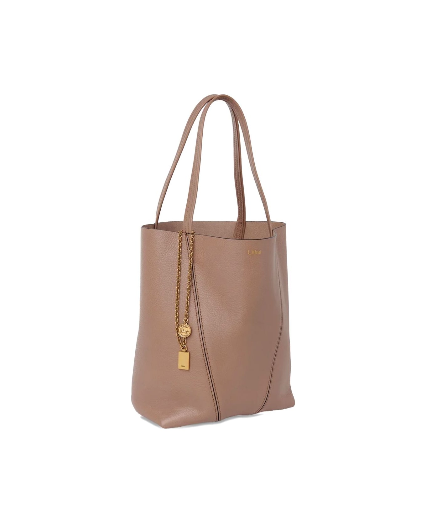 Chloé Spin Medium Leather Bag - Pink