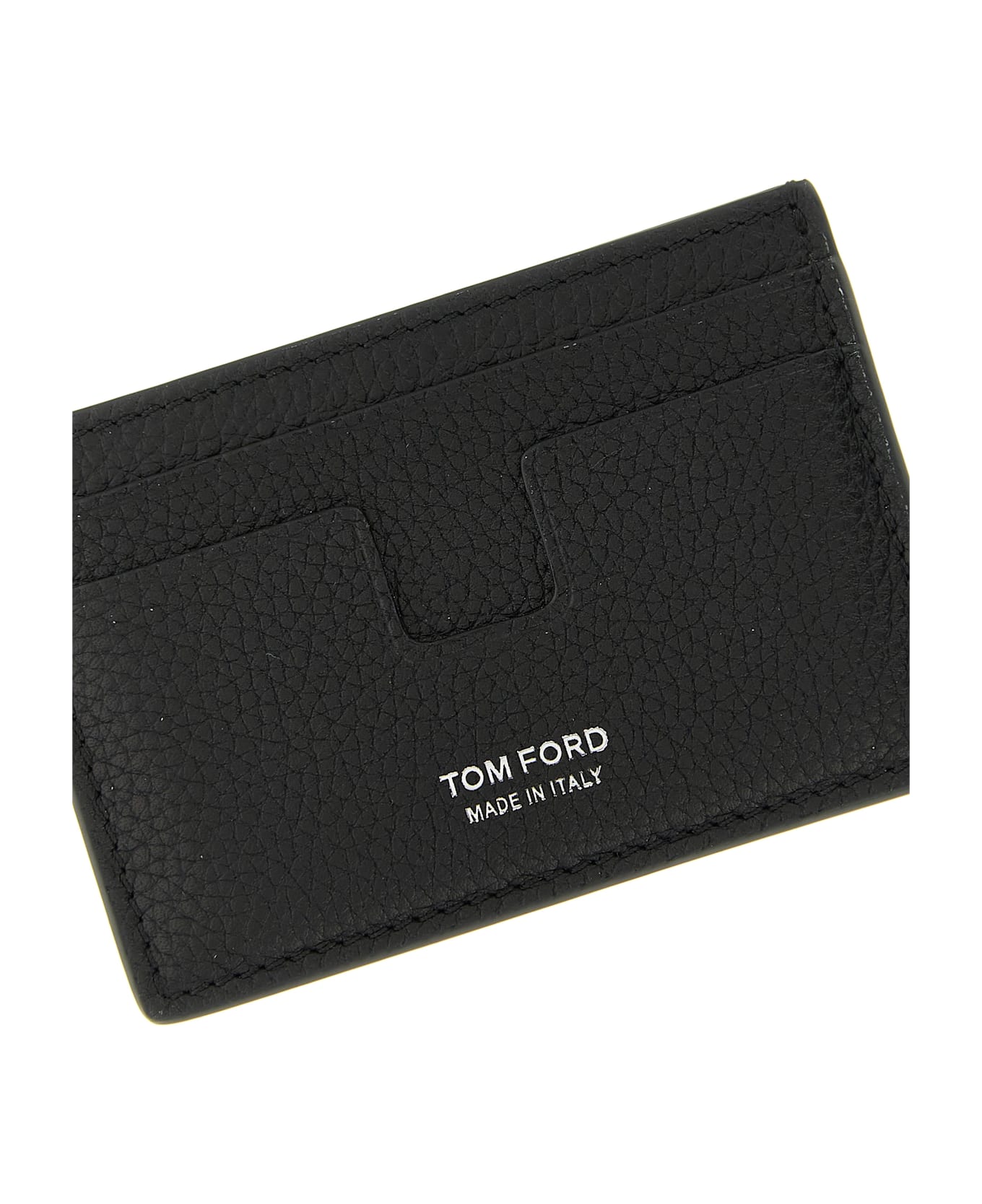 Tom Ford Hammered Card Holder - Black  