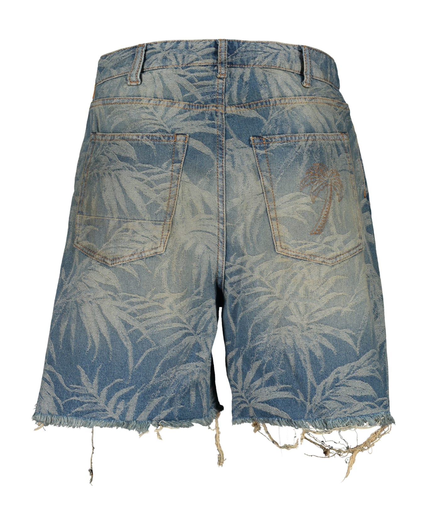 Palm Angels Denim Bermuda Shorts - Denim