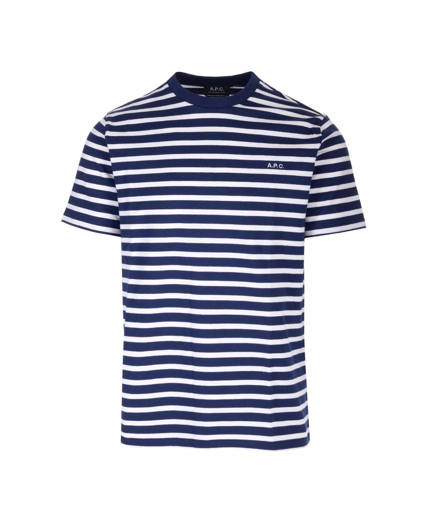 A.P.C. Emilien Striped T-shirt - blue シャツ