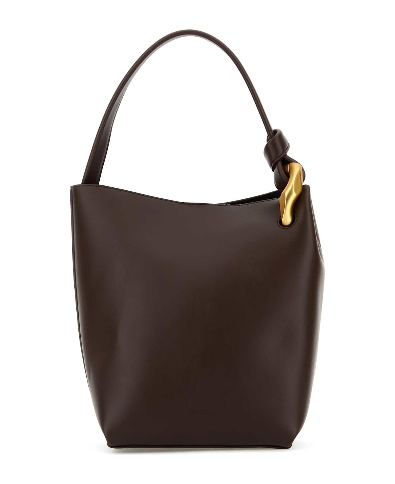 J.W. Anderson Chocolate Leather Bucket Bag - DEEP WALNUT