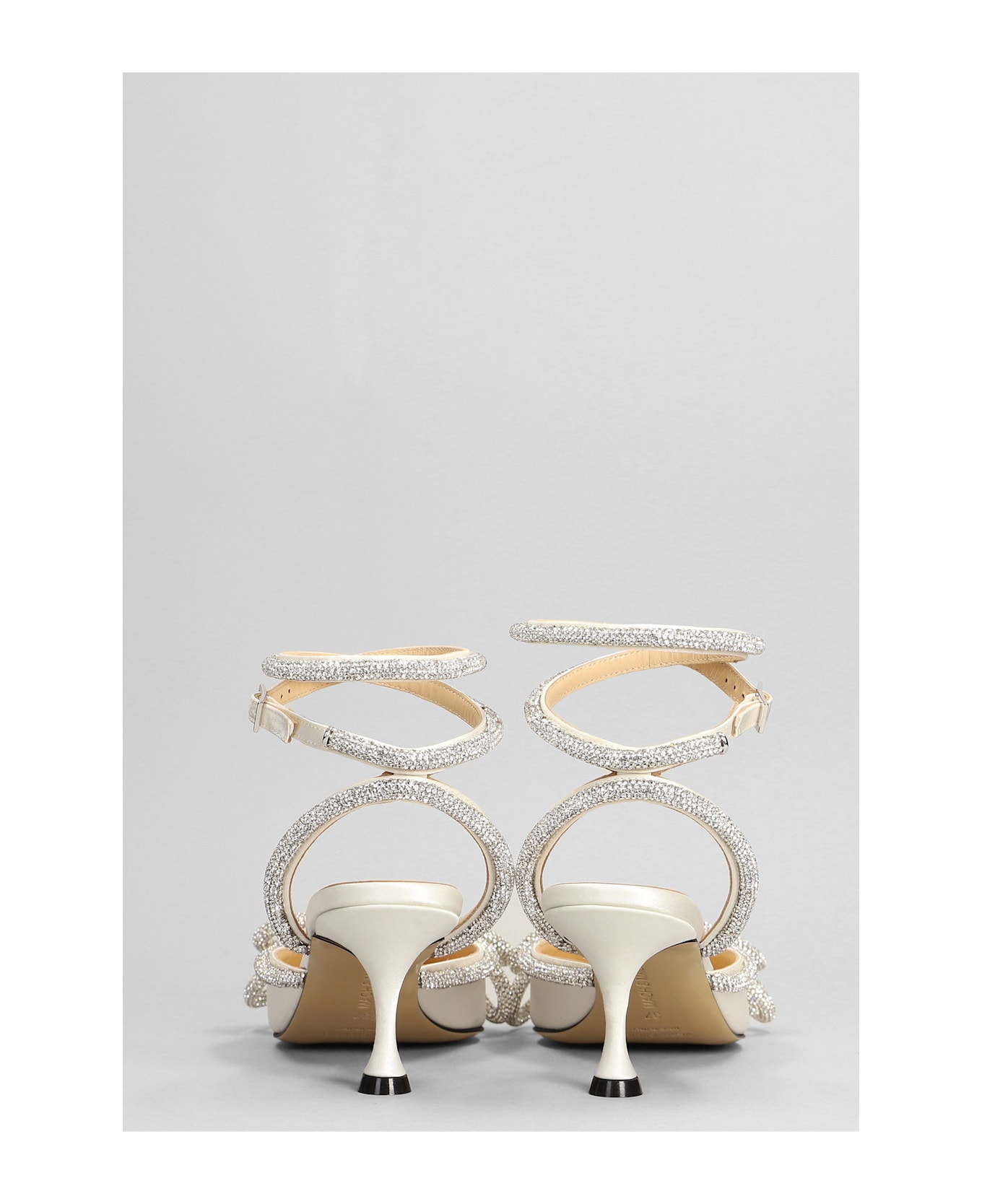 Mach & Mach Pumps In White Silk - white ハイヒール