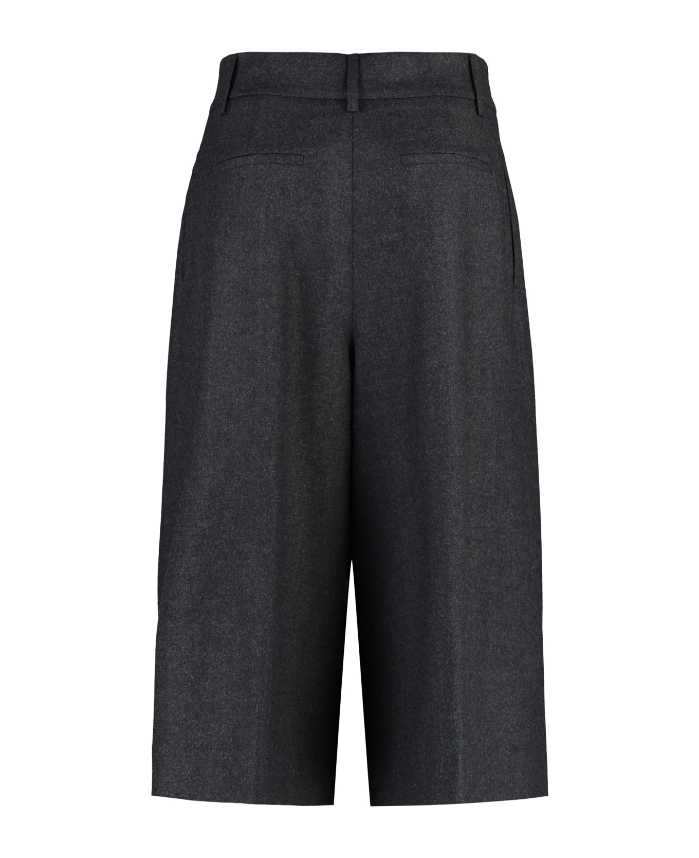 Parosh Wool Cropped Trousers - Anthracite