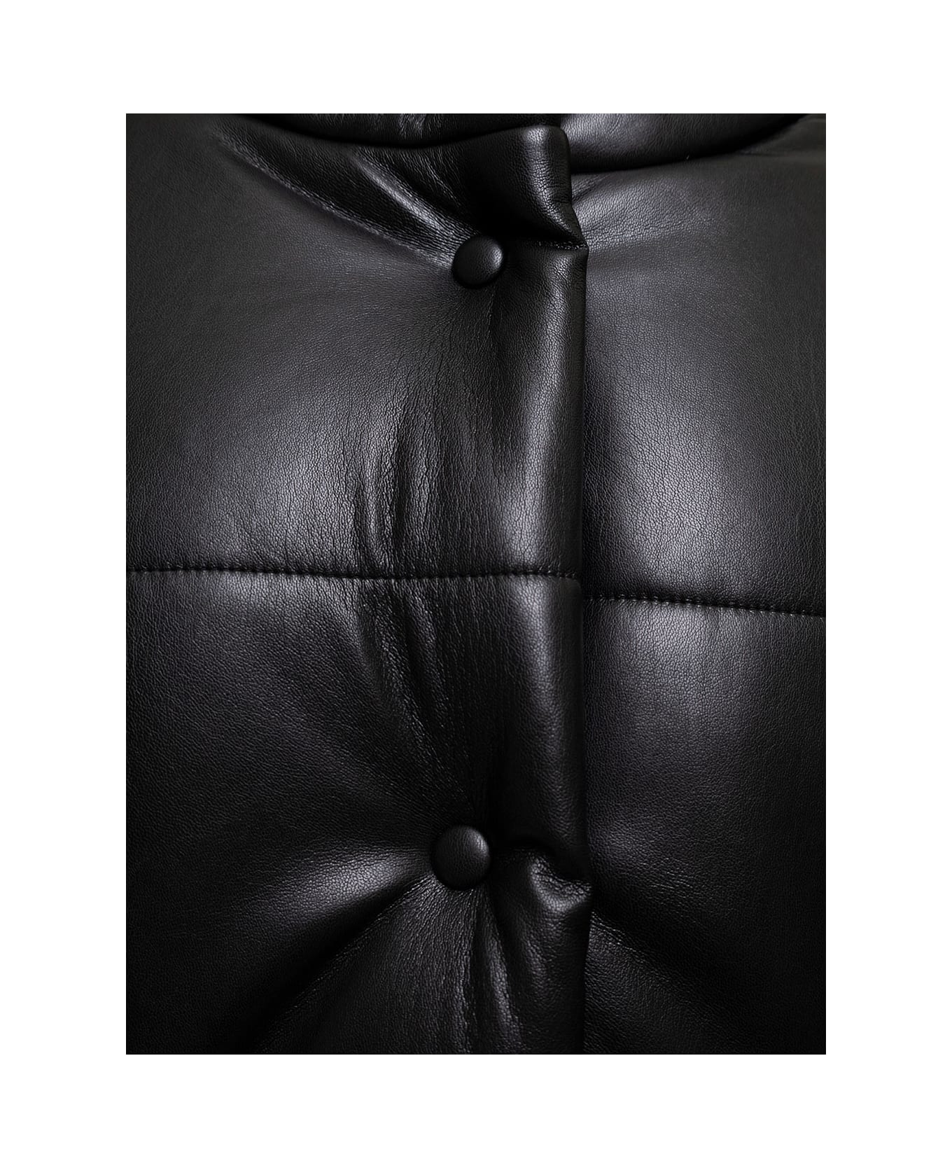 Nanushka Black Vegan Leather Quilted Jacket Nanuskha Woman - Black