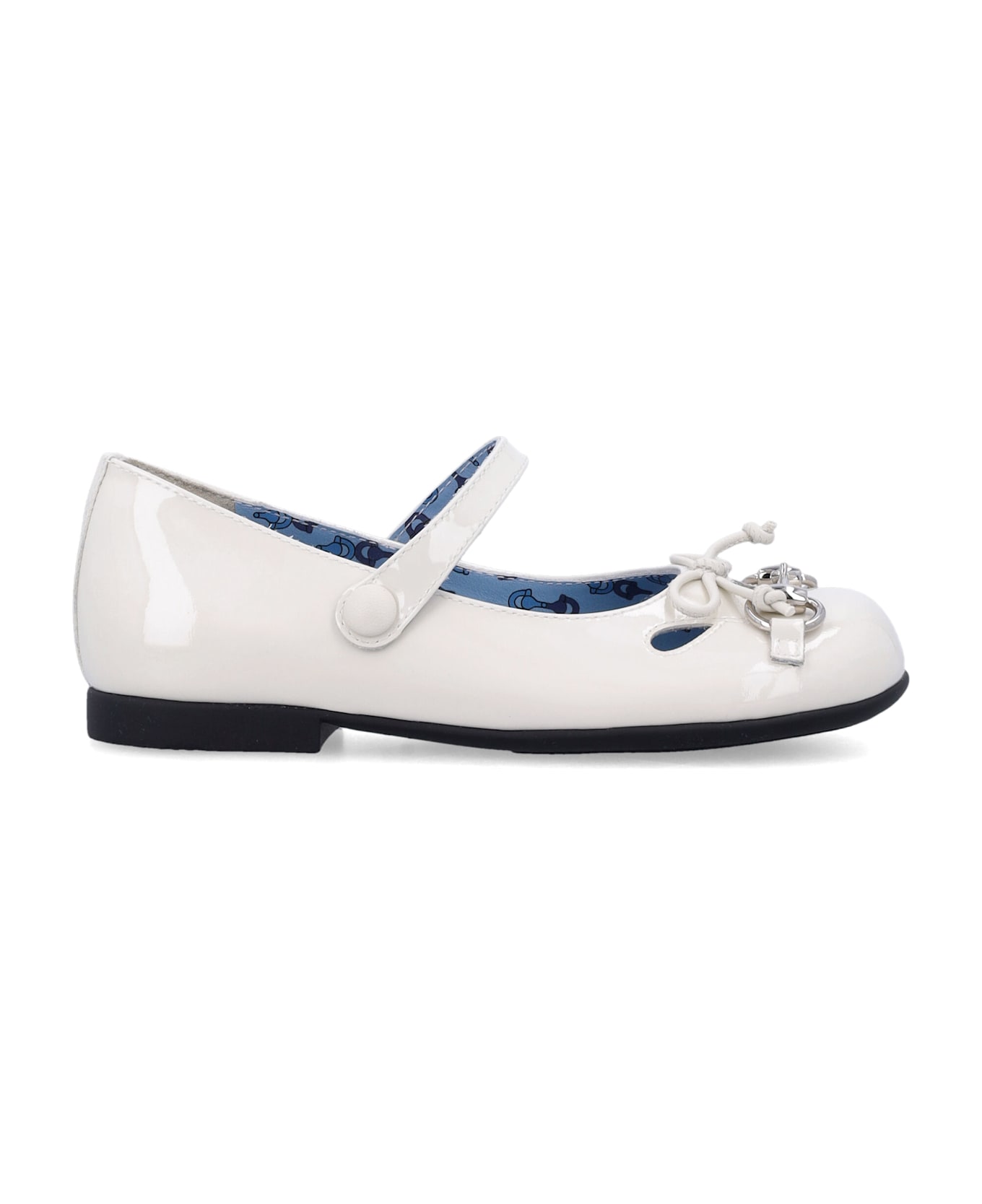 Gucci Kid - Ballet Flat With Horsebit - WHITE