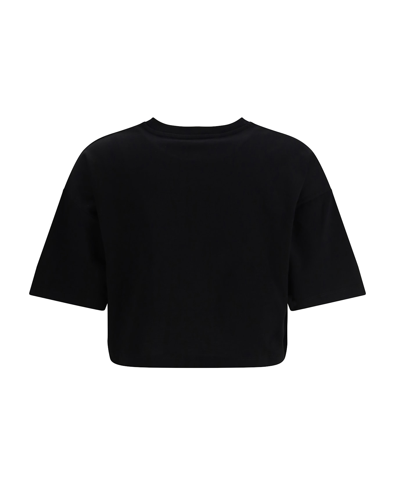 Balmain Brush Print Boxy Cropped T-shirt