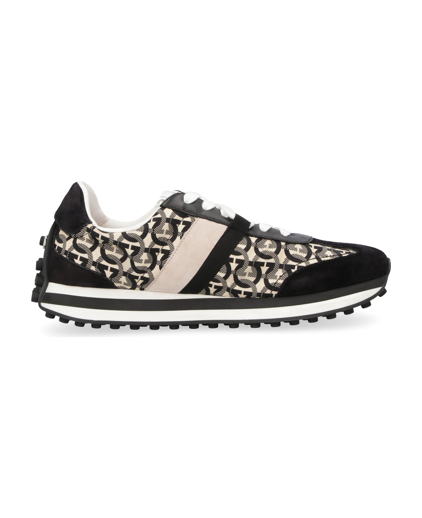 Ferragamo Fabric Low-top Sneakers - black