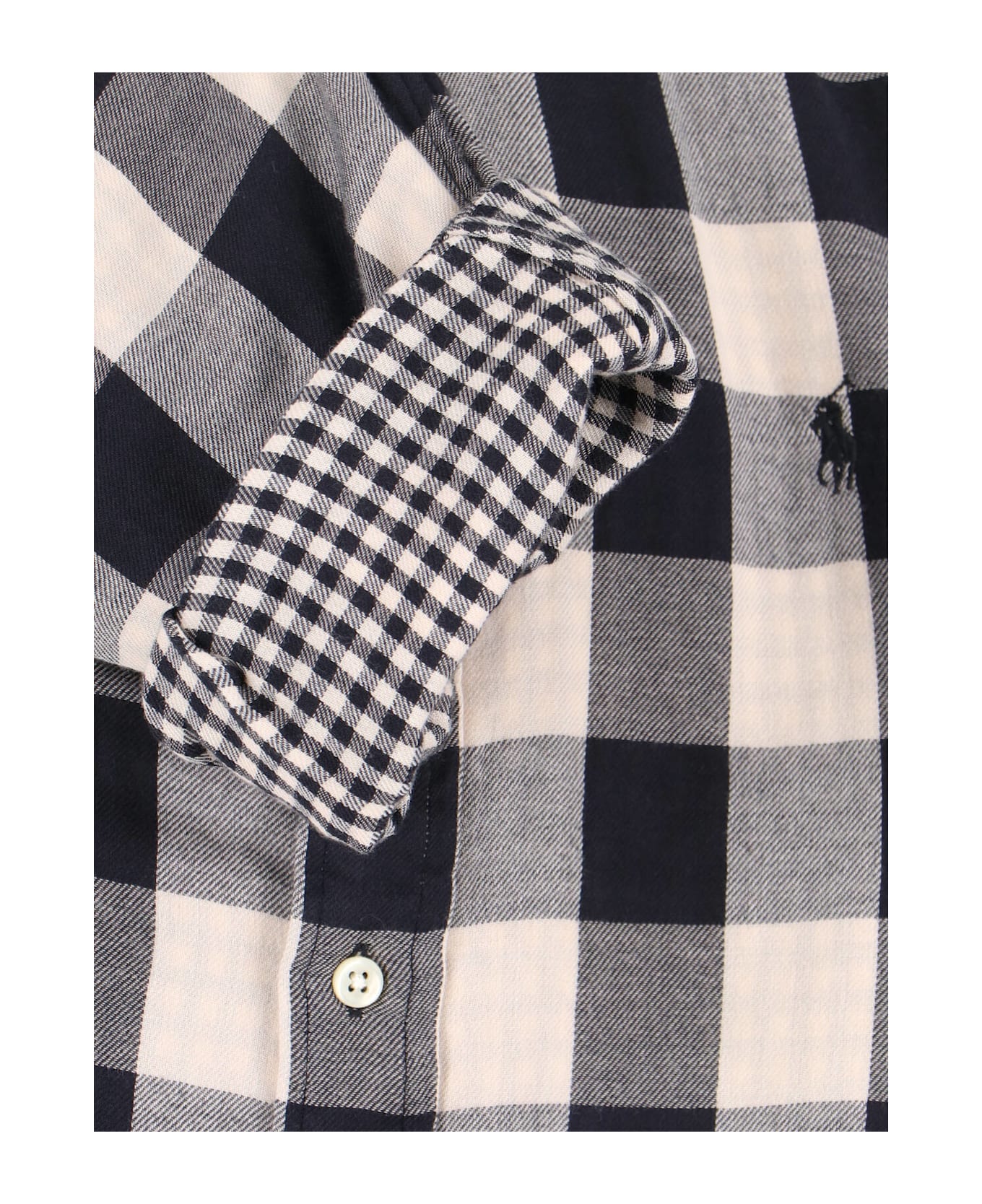 Ralph Lauren Checked Shirt - 1932 CREAM/BLACK