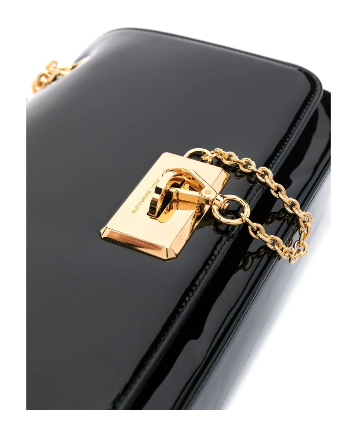 Alexandre Vauthier Le4 Patent Leather Shoulder Bag - Black