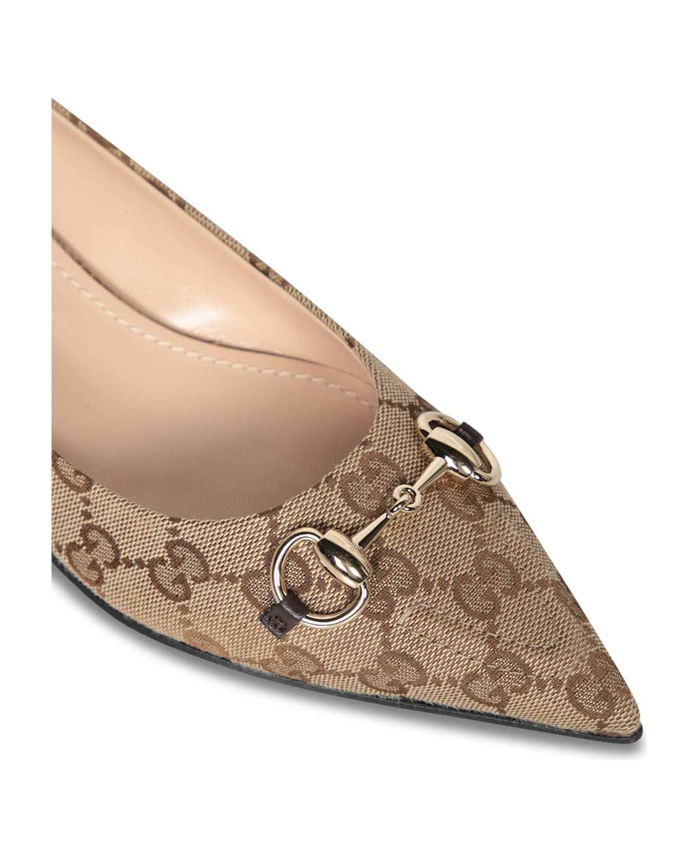 Gucci Werin Gg Supreme Beige Ballerinas - Beige