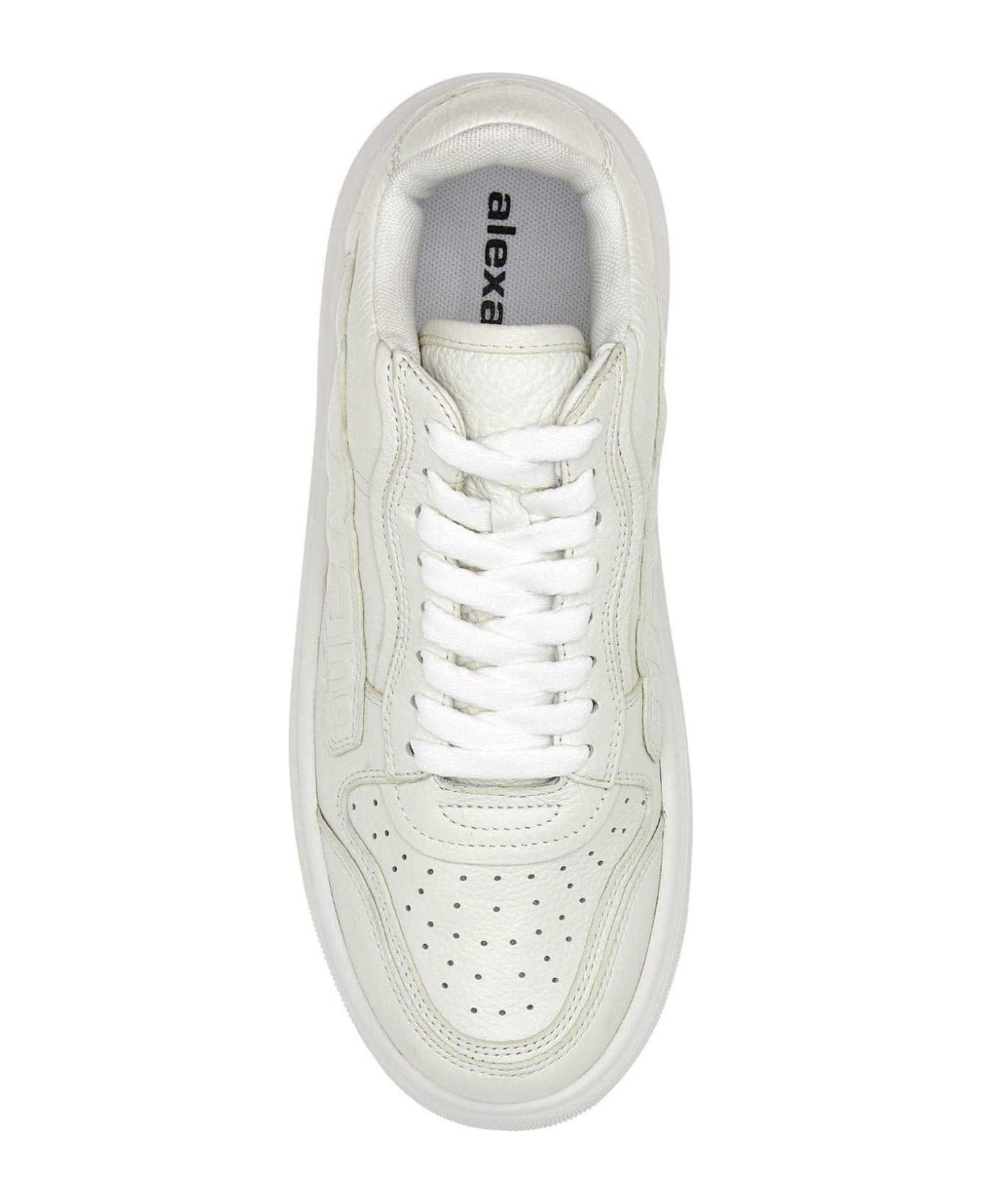 Alexander Wang Puff Logo Lace-up Sneakers - Optic White