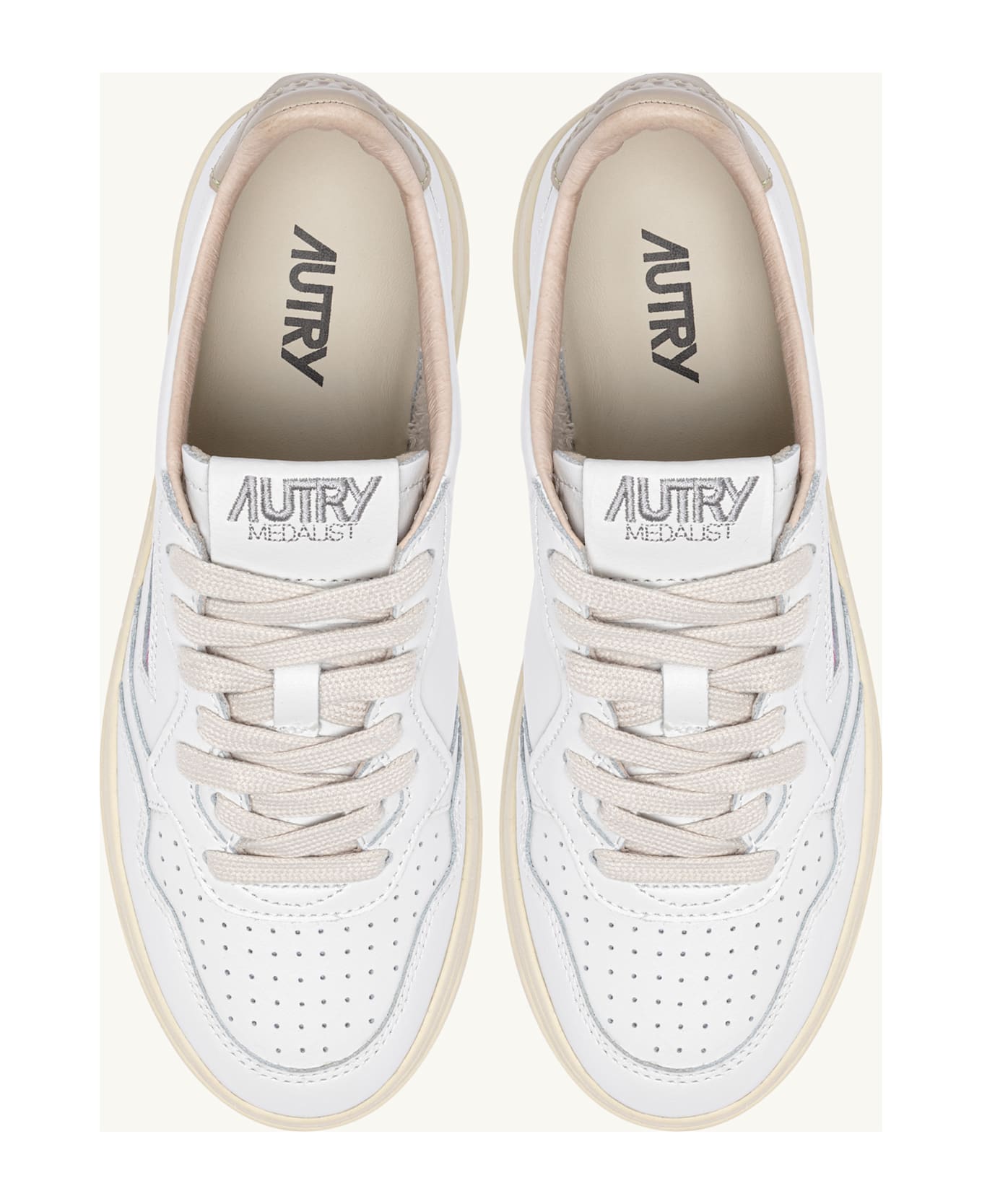 Autry Medalist Low Leat Leat Wht Tidfoam - Wht Tidfoam