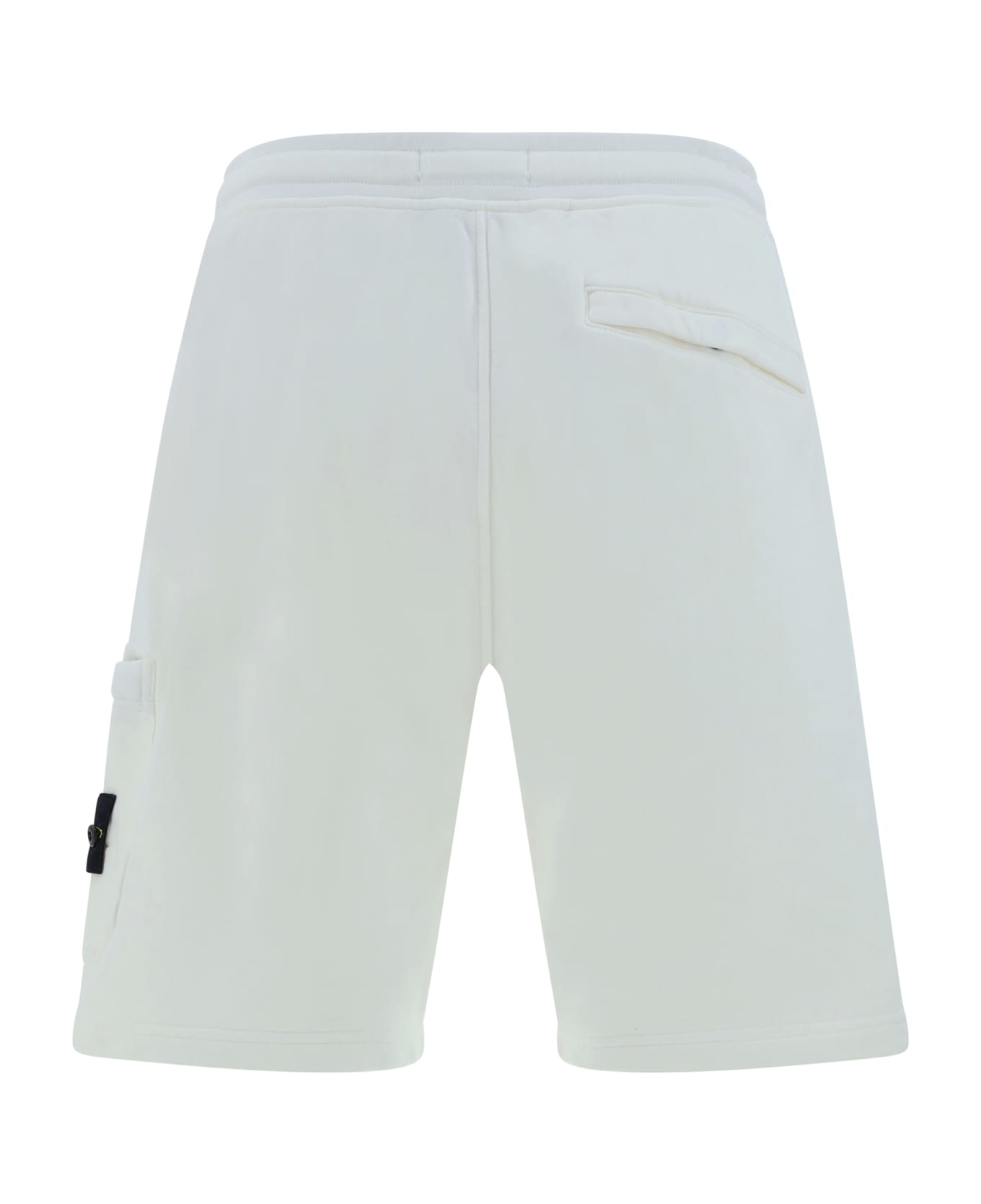 Stone Island Cotton Bermuda Shorts - Bianco