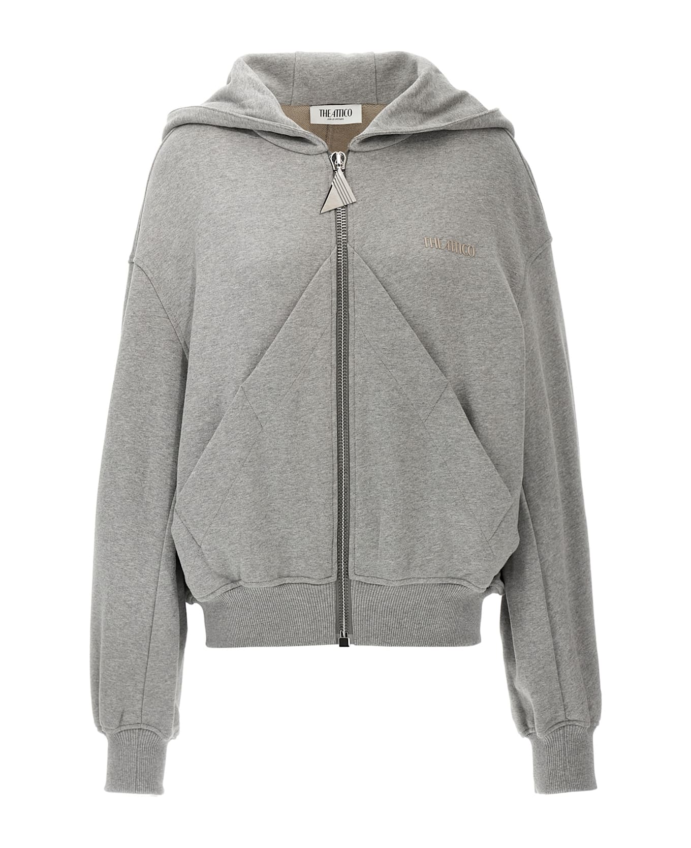 The Attico Logo Hoodie - Gray