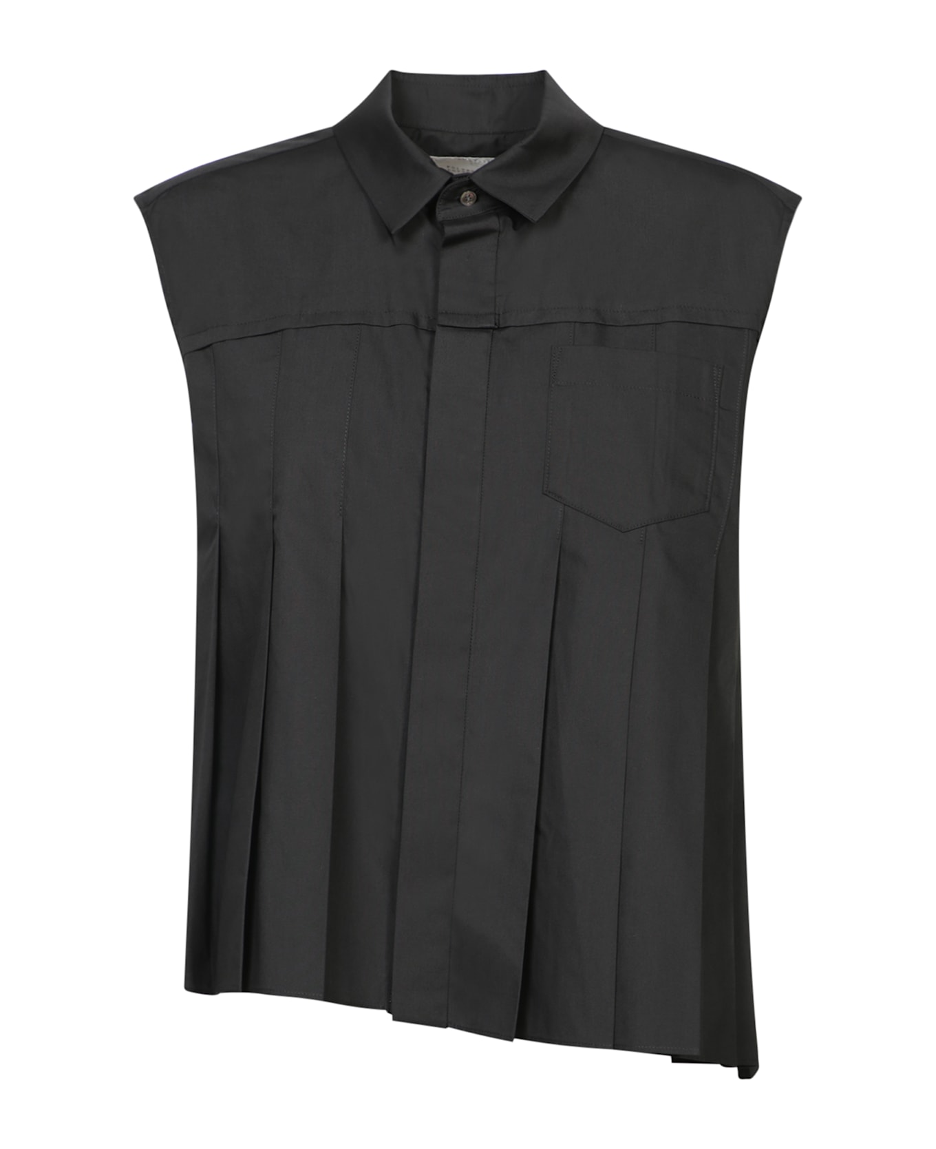 Sacai Black Poplin Blouse - Black フリース