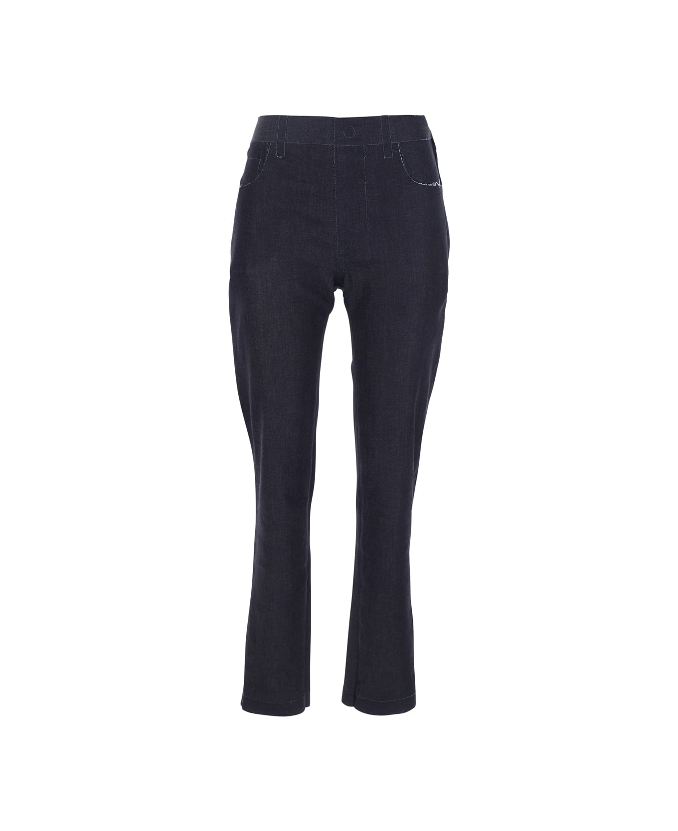 Marni Stretch Denim Trompe L
oeil Trousers - BLUE BLACK