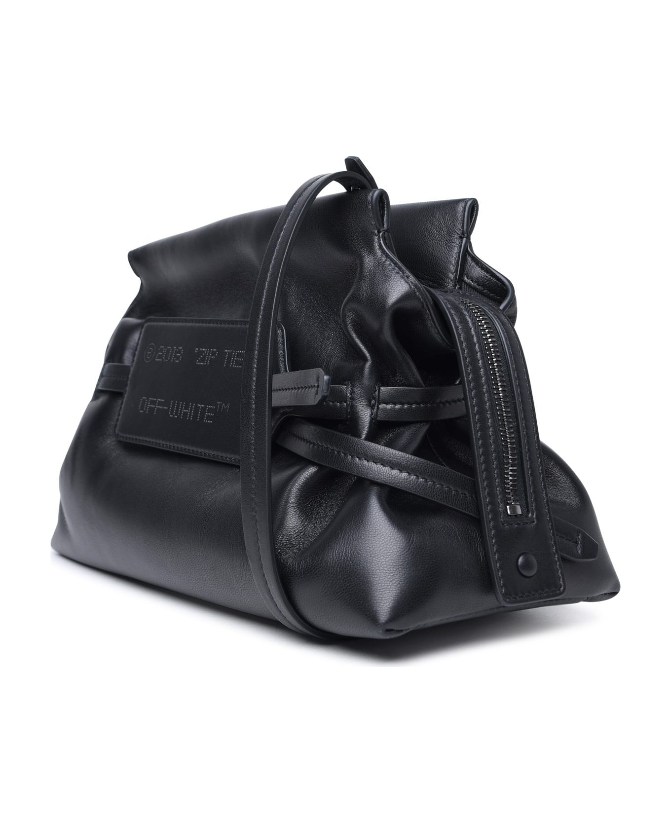 Off-White Leather Shoulder Bag - Black
