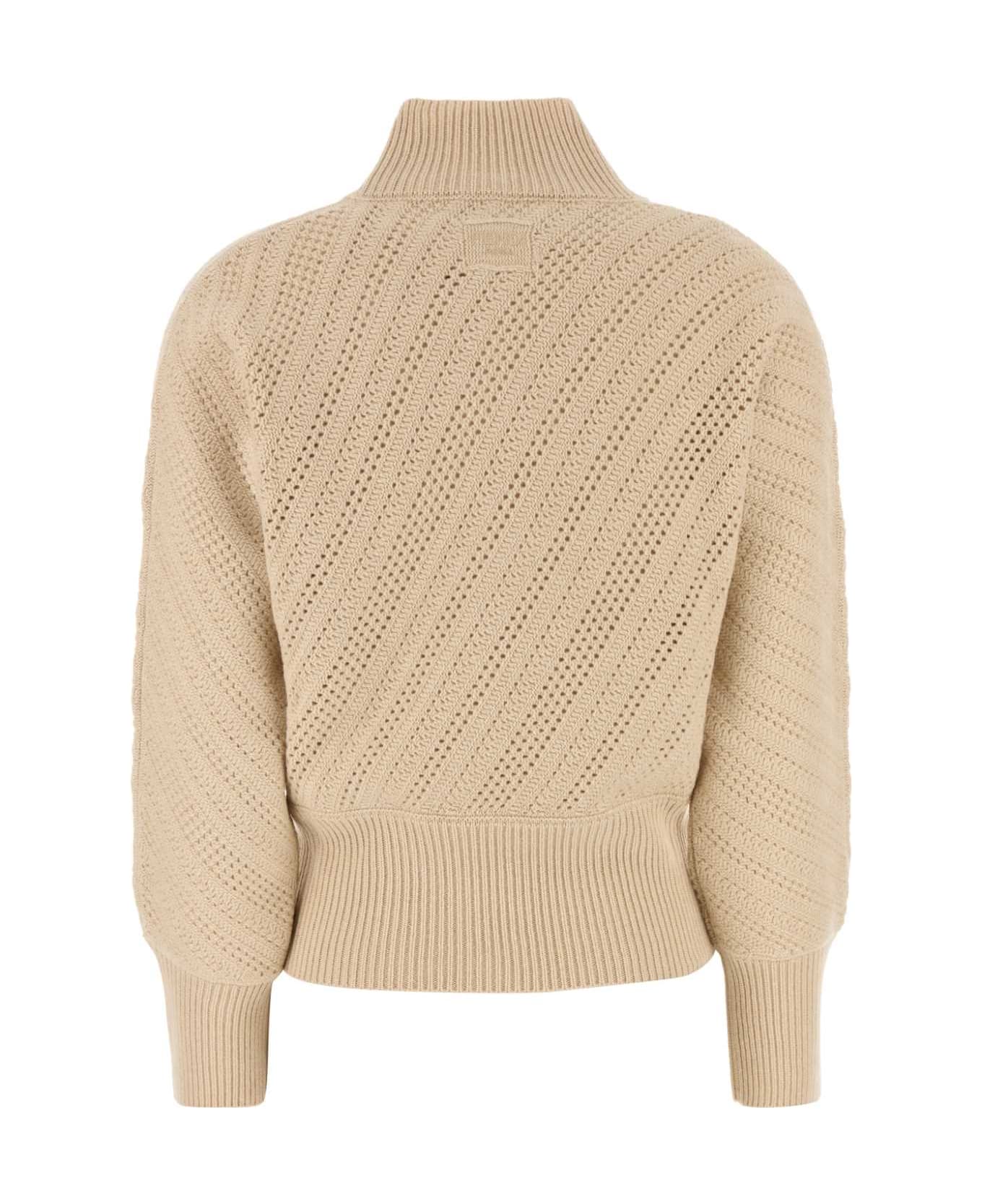 Fendi Beige Wool Blend Sweater - SAND-25