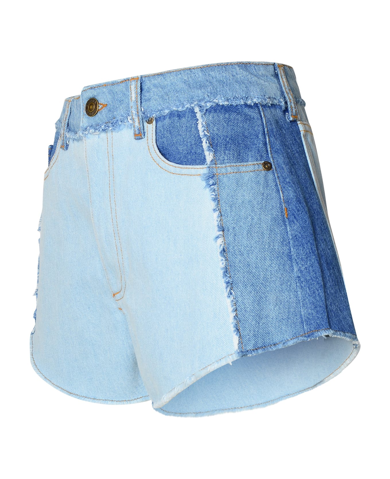 Chiara Ferragni Blue Cotton Shorts - Blue