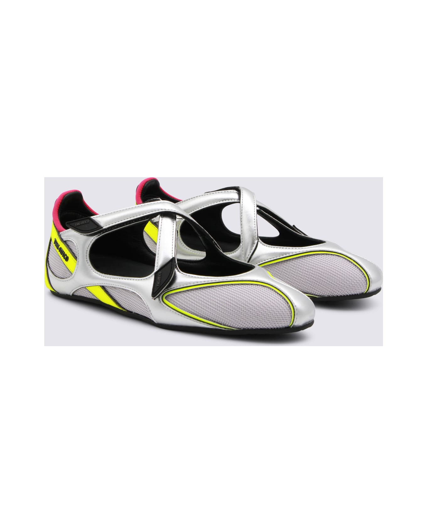 The Attico Silver And Fluo Sneakers - SILVER/FLUO