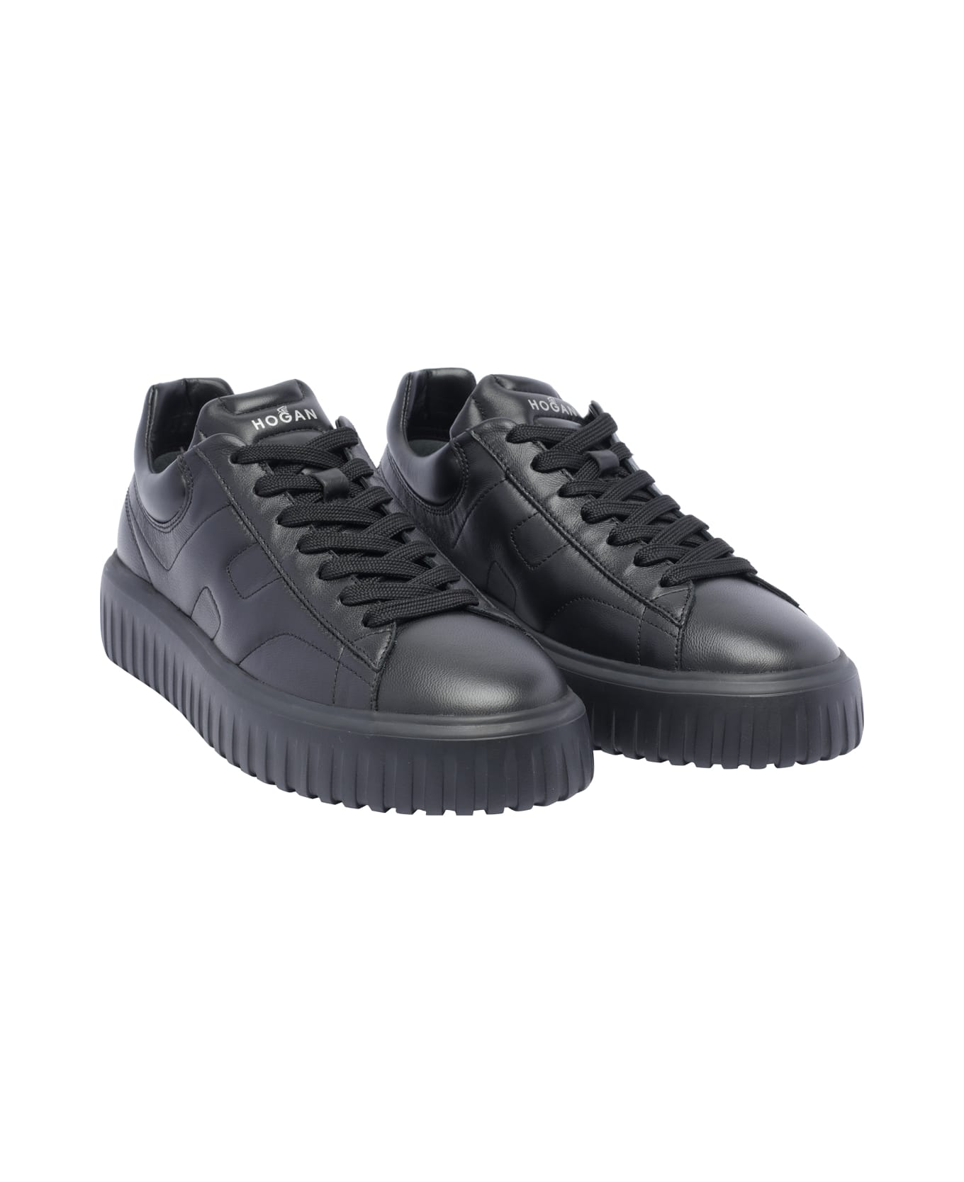 Hogan H-stripes Sneakers - BLACK