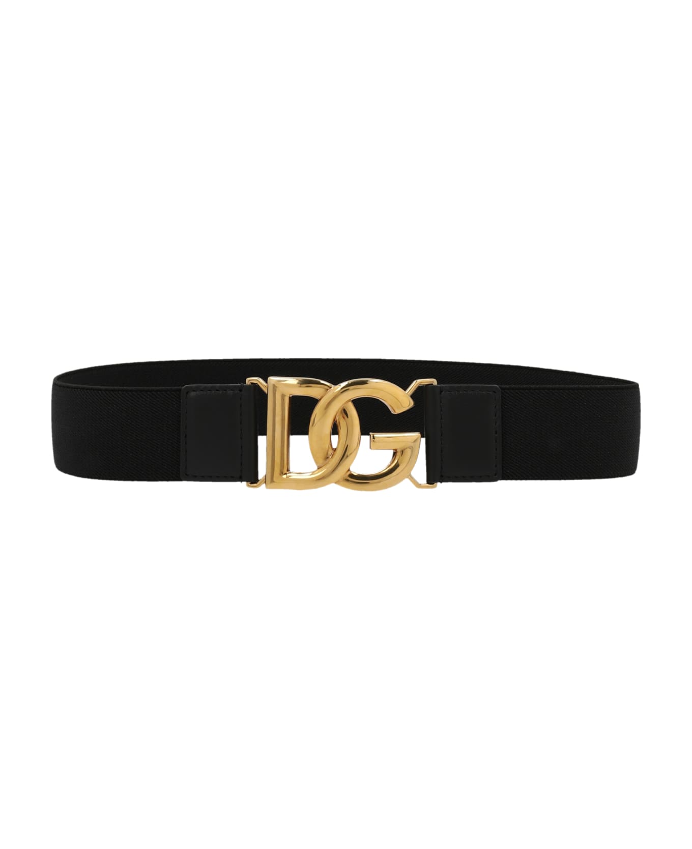 Dolce & Gabbana Logo Elastic Belt - Black